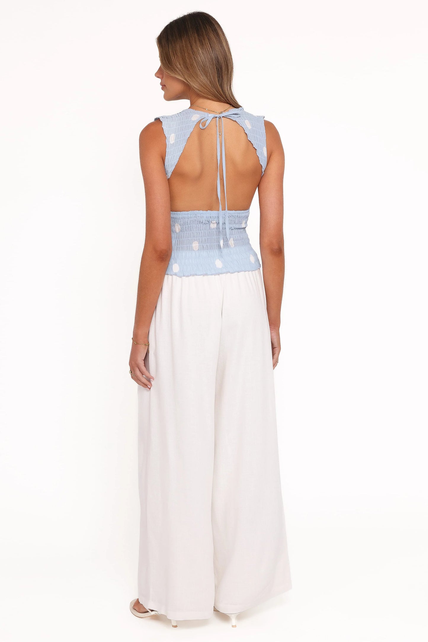 Elowen Wide Leg Pants - White