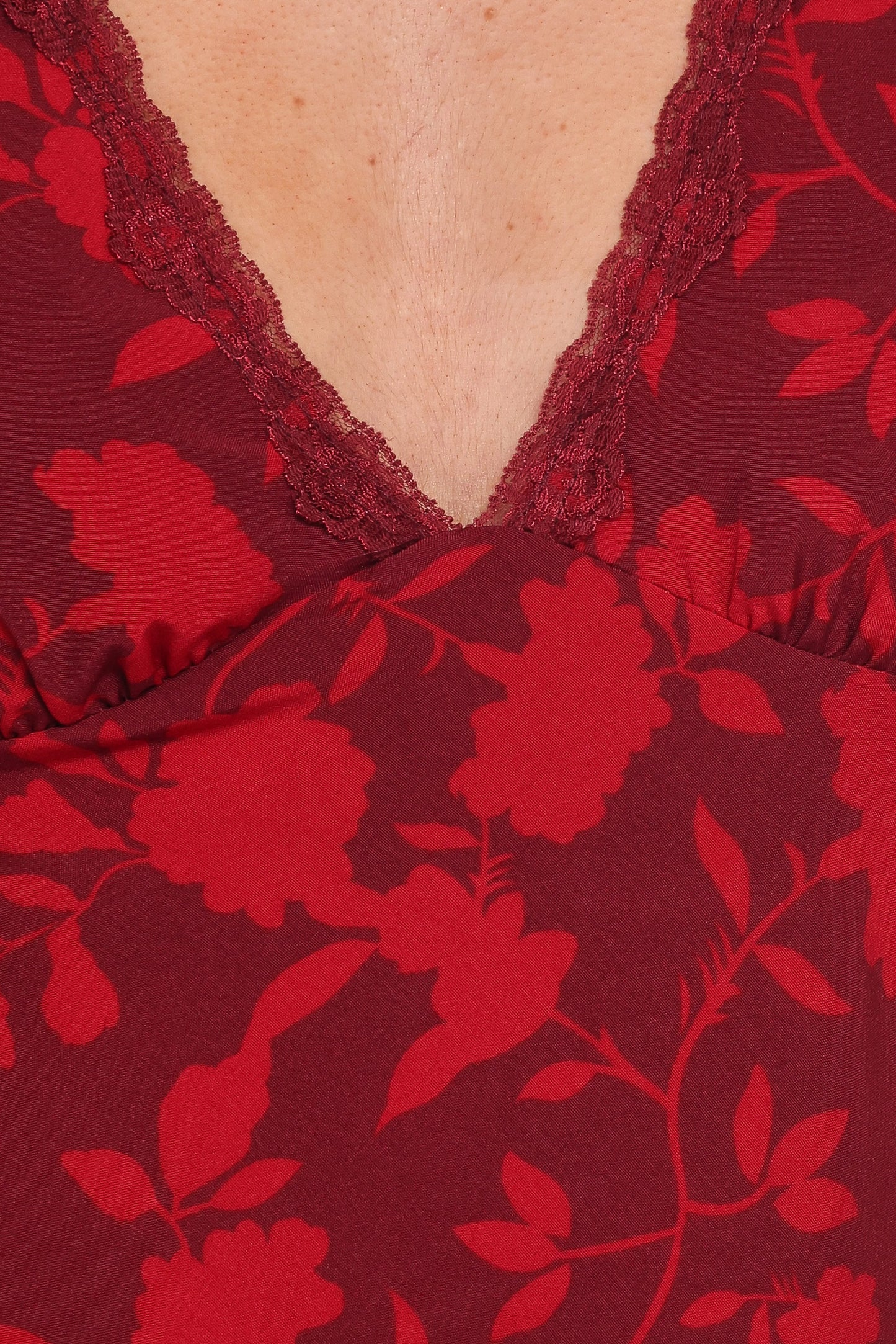Kelso Top - Burgundy Floral