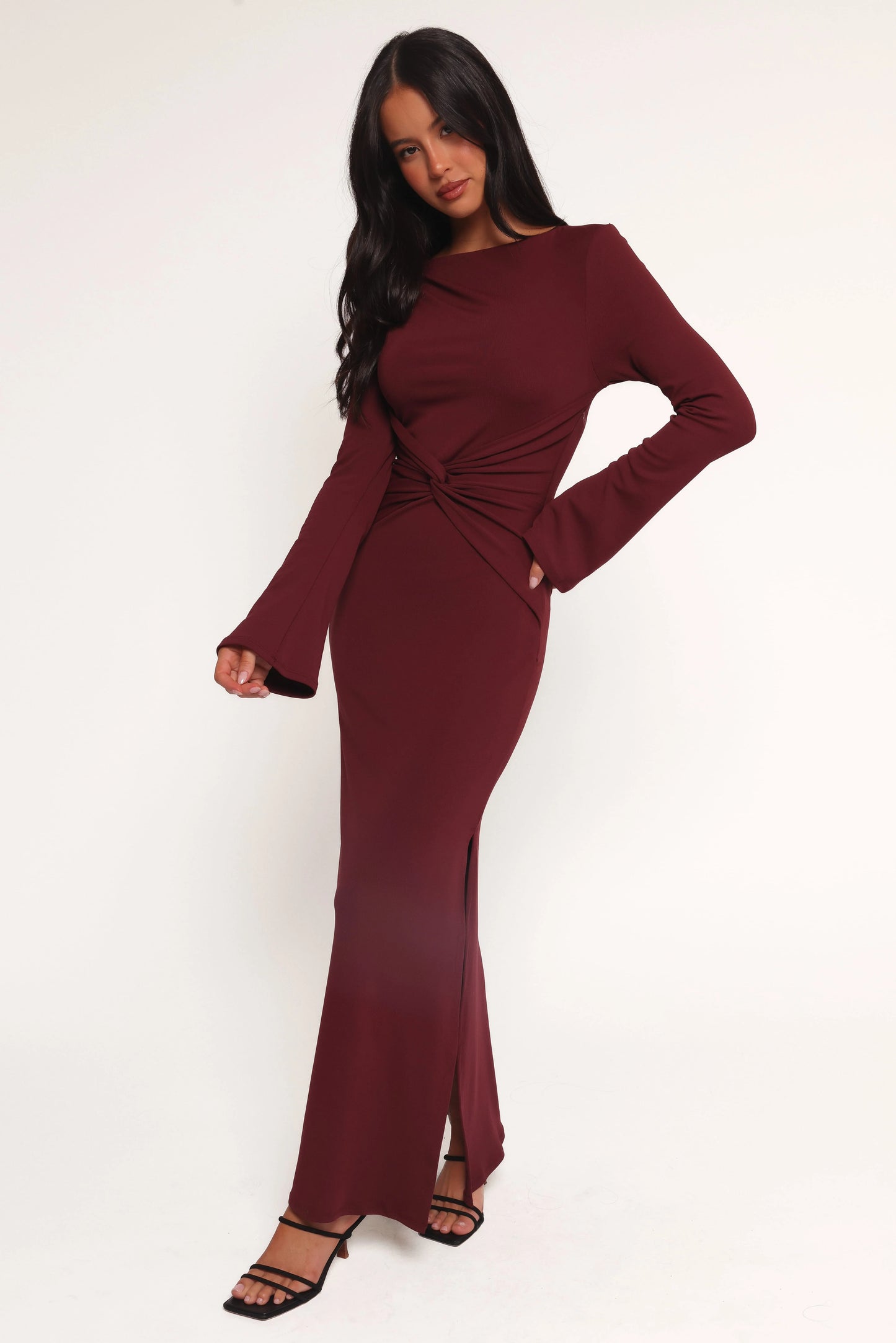 Nash Long Sleeve Dress - Deep Red