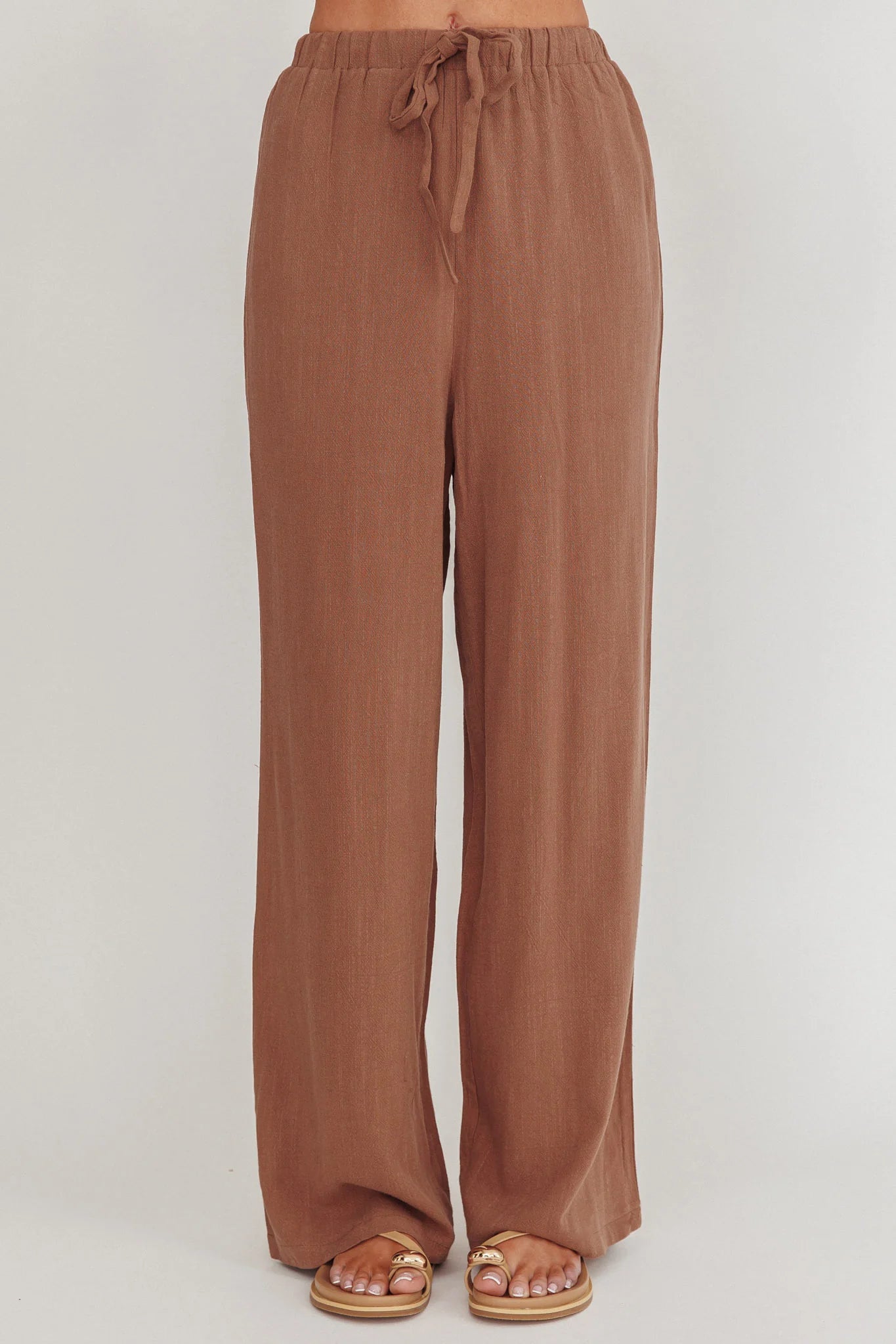 Eniola Drawstring Pants Chocolate