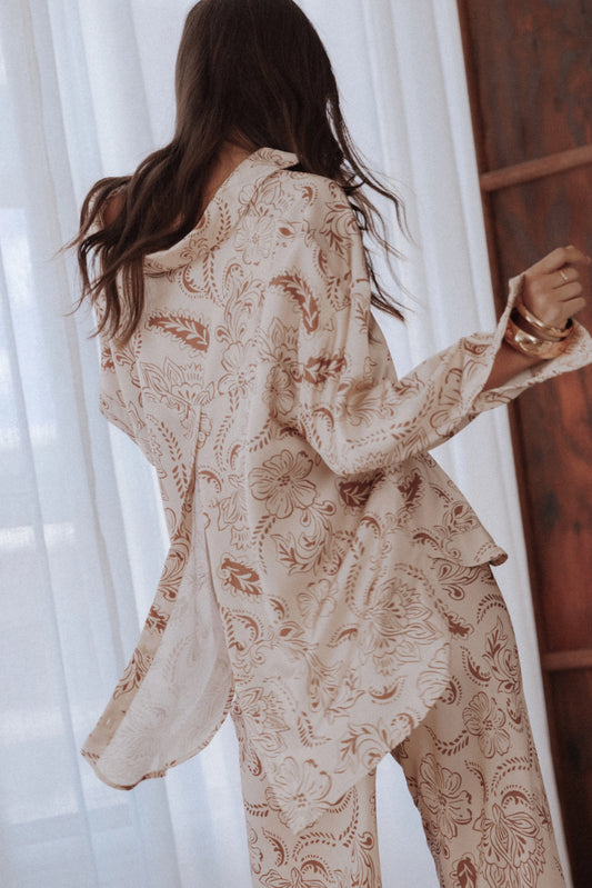 Rosalie Shirt - Brown Paisley