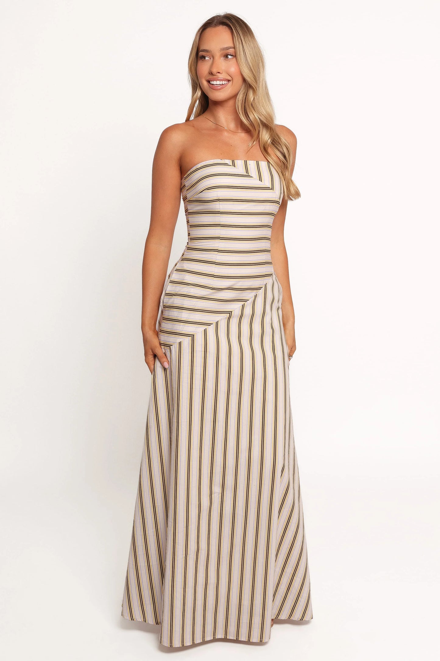 Maliah Maxi Dress - Vory Stripe