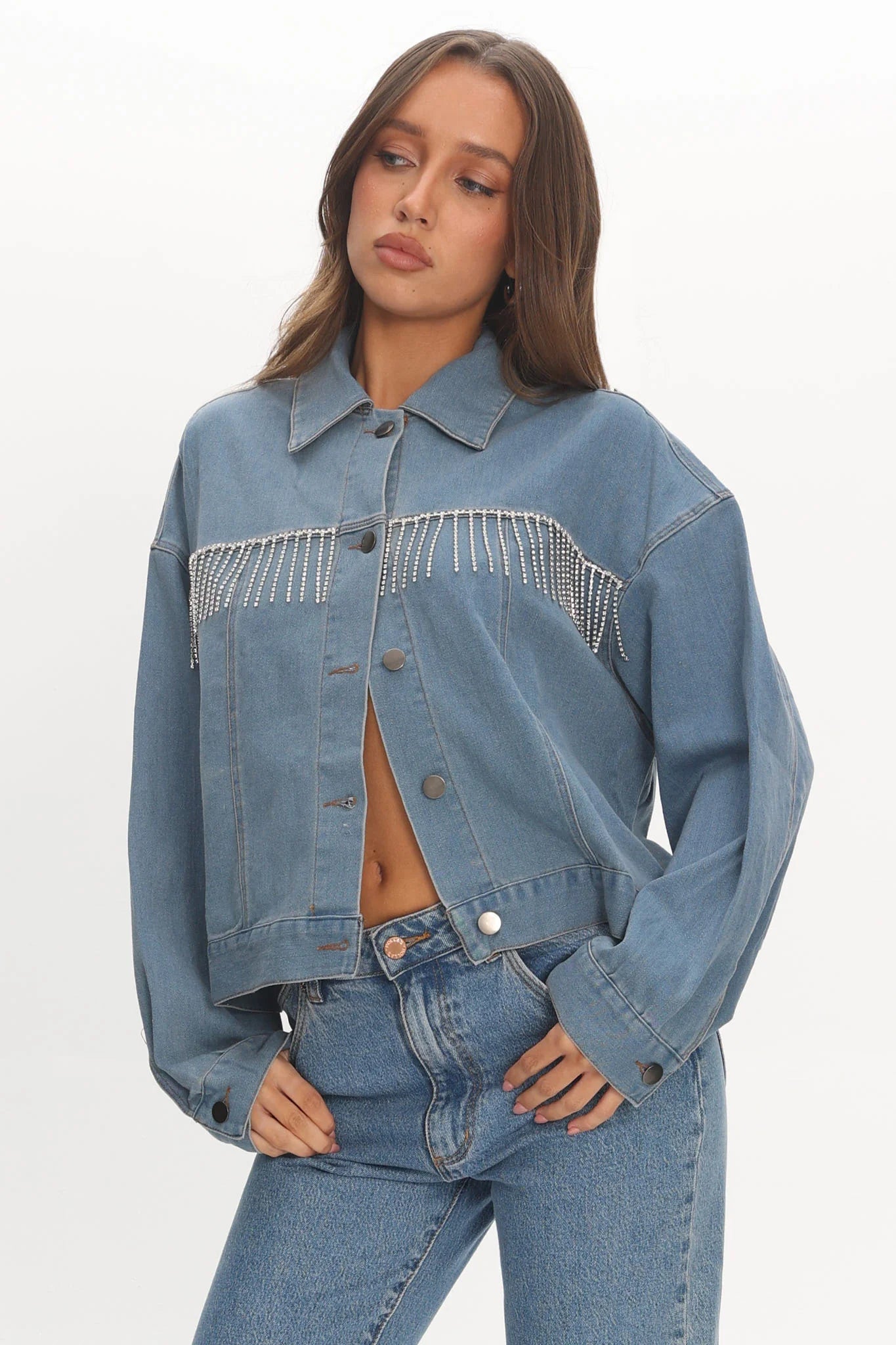 Rodeo Diamante Jacket Washed Blue