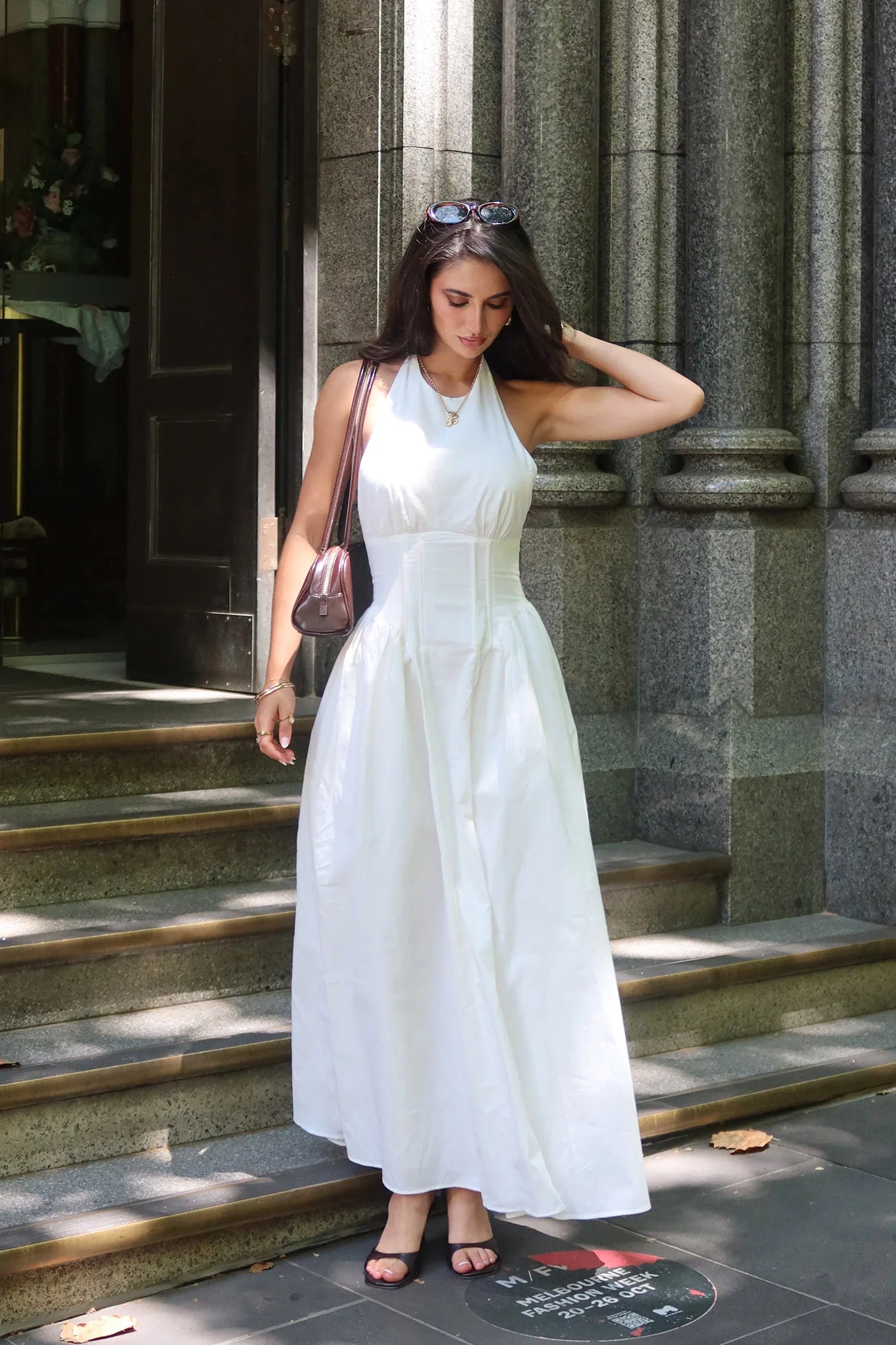 El Corazon High Halterneck Maxi Dress White