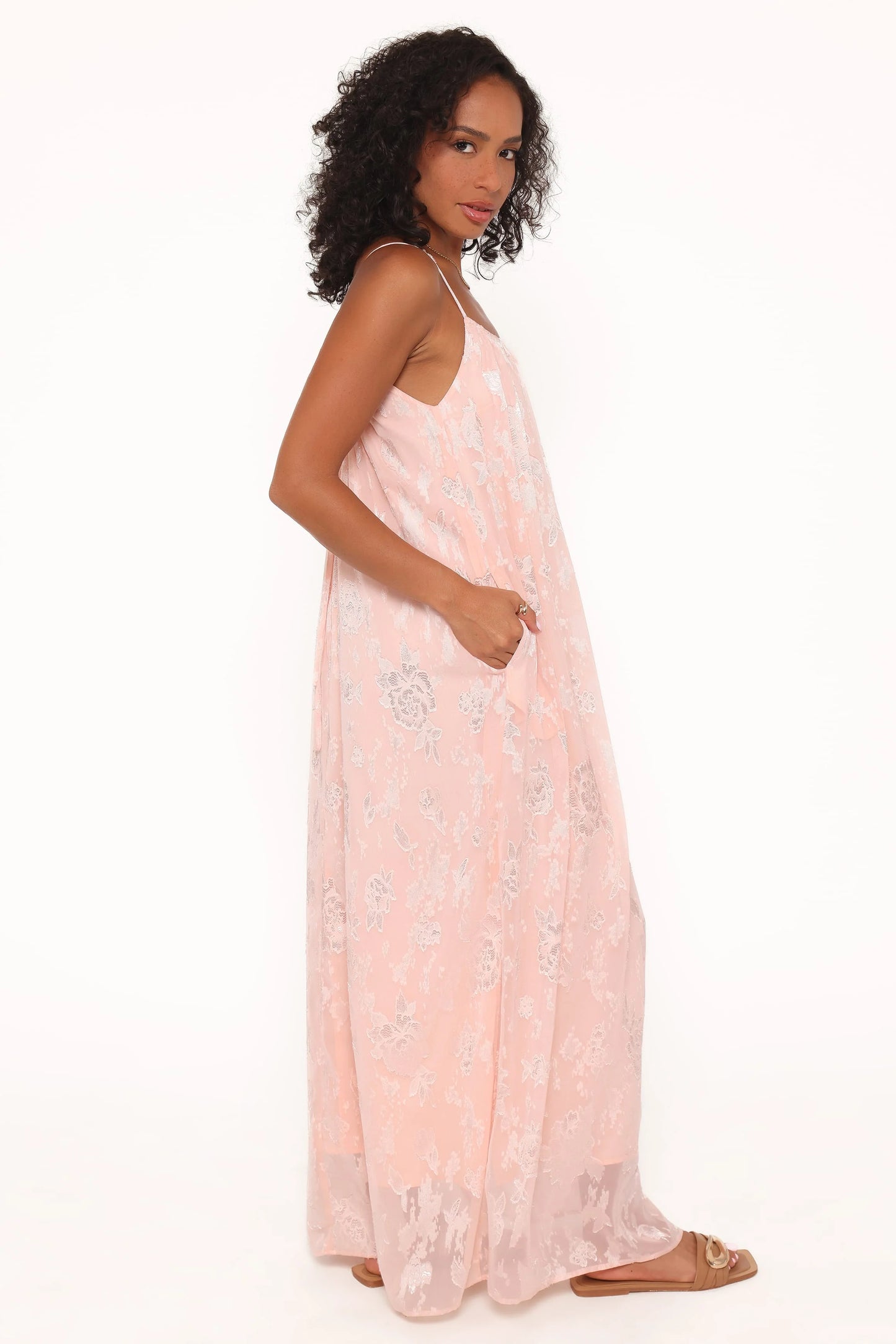 Lumina Jacquard Maxi Dress - Pink