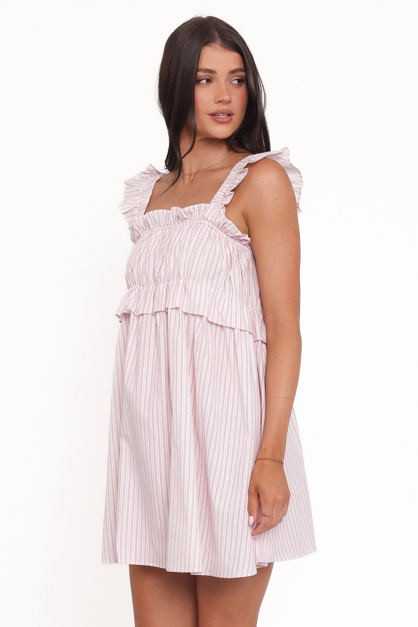 Keonia Mini Dress - Pink Stripe