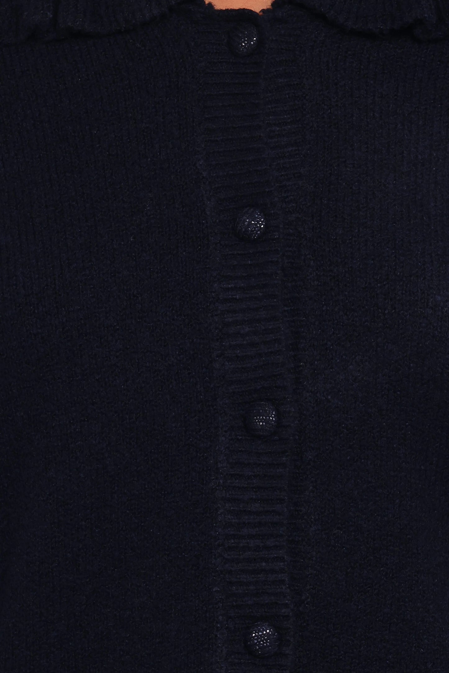 Carmello Frill Collar Cardigan - Navy