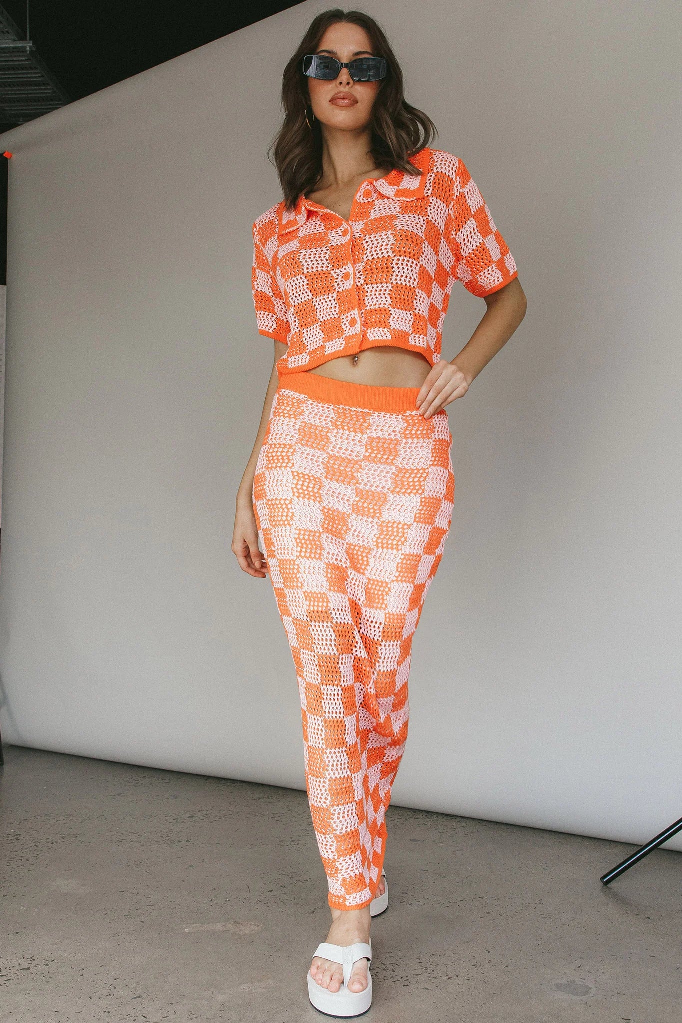 Byron Bay Crochet Maxi Skirt Sunset