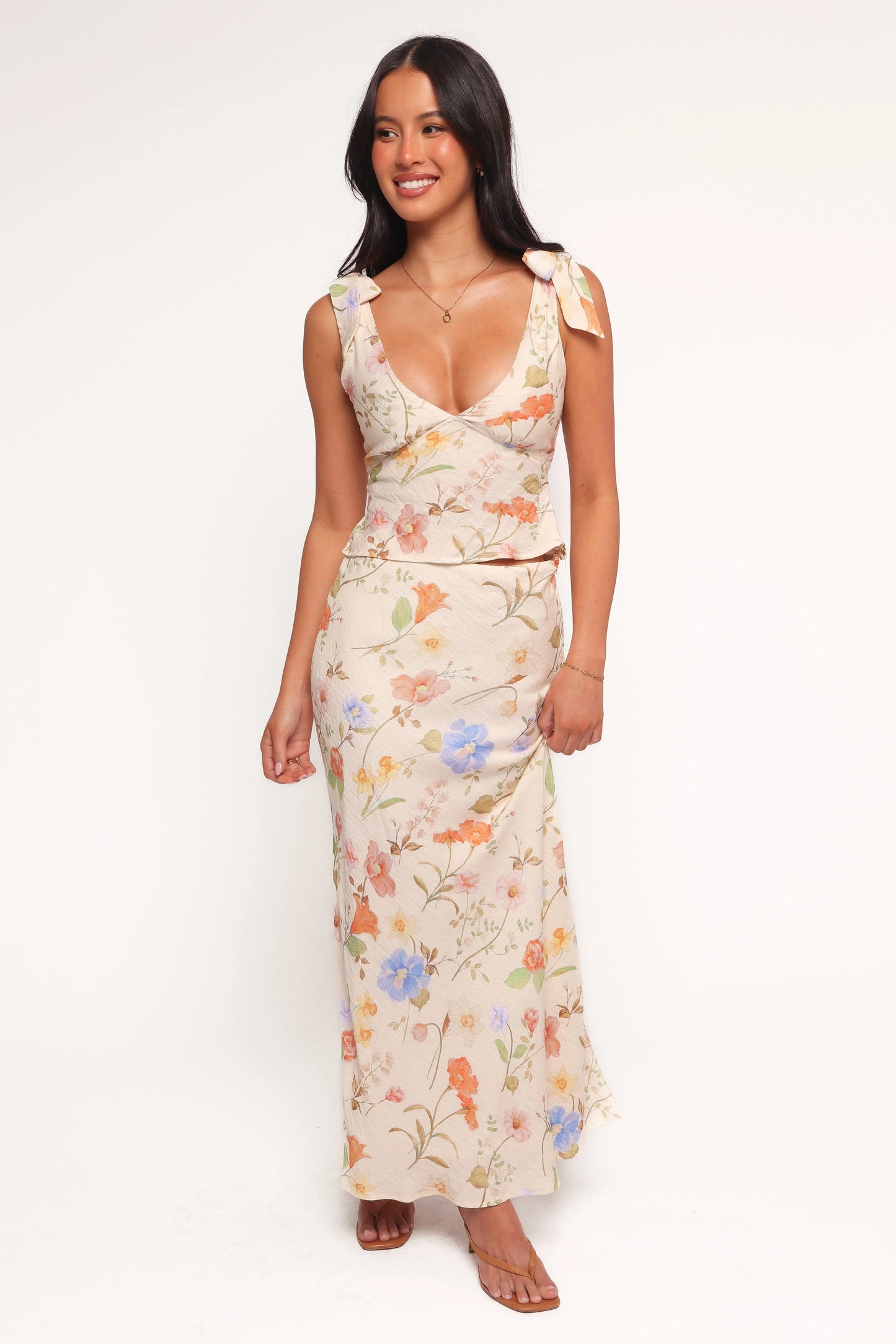 Kedra Tie Shoulder Top - Floral