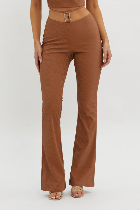 She's A Gemini Faux Leather Pants Mud