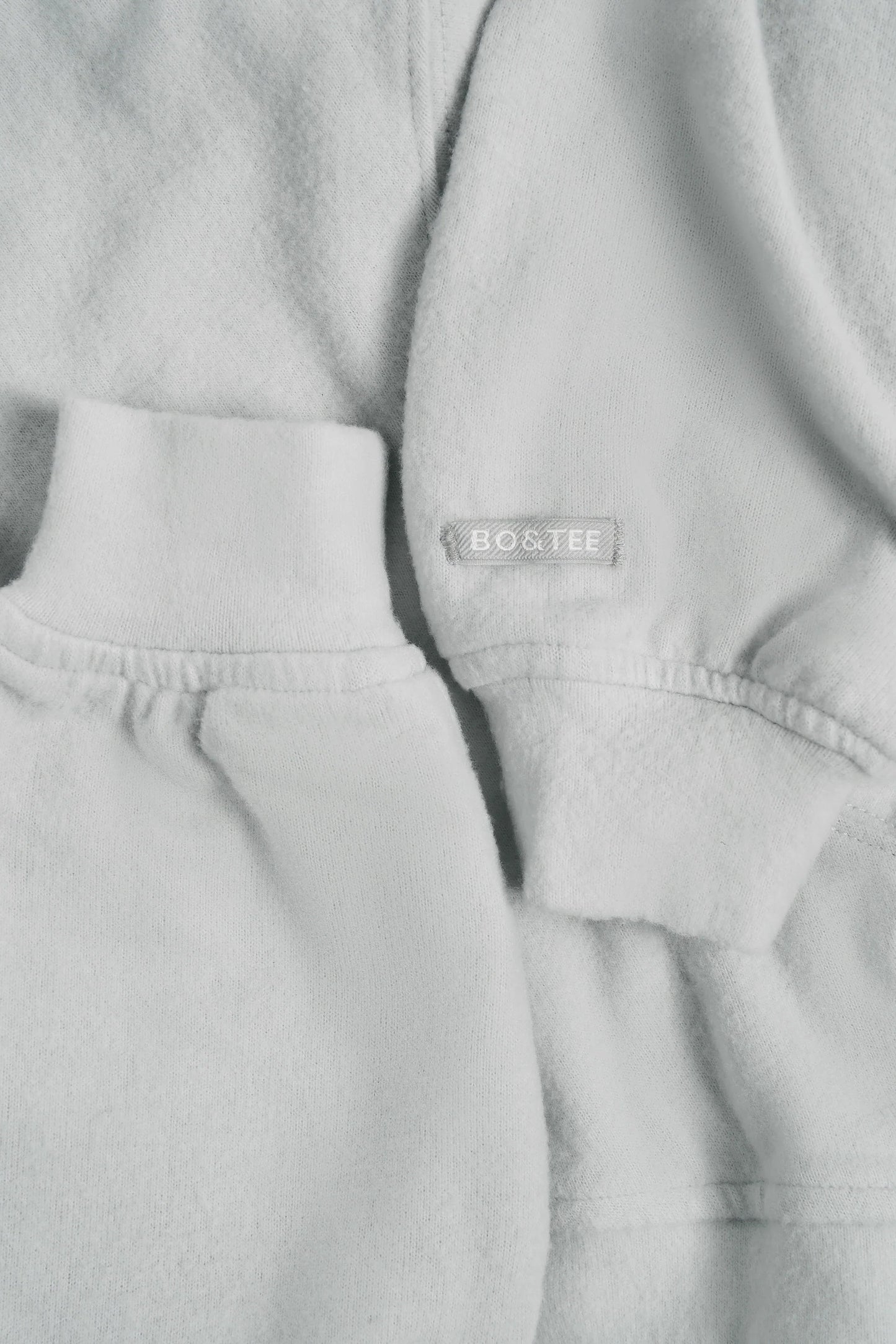 Brushed Jersey Hooded Cropped Shrug in Fog Grey