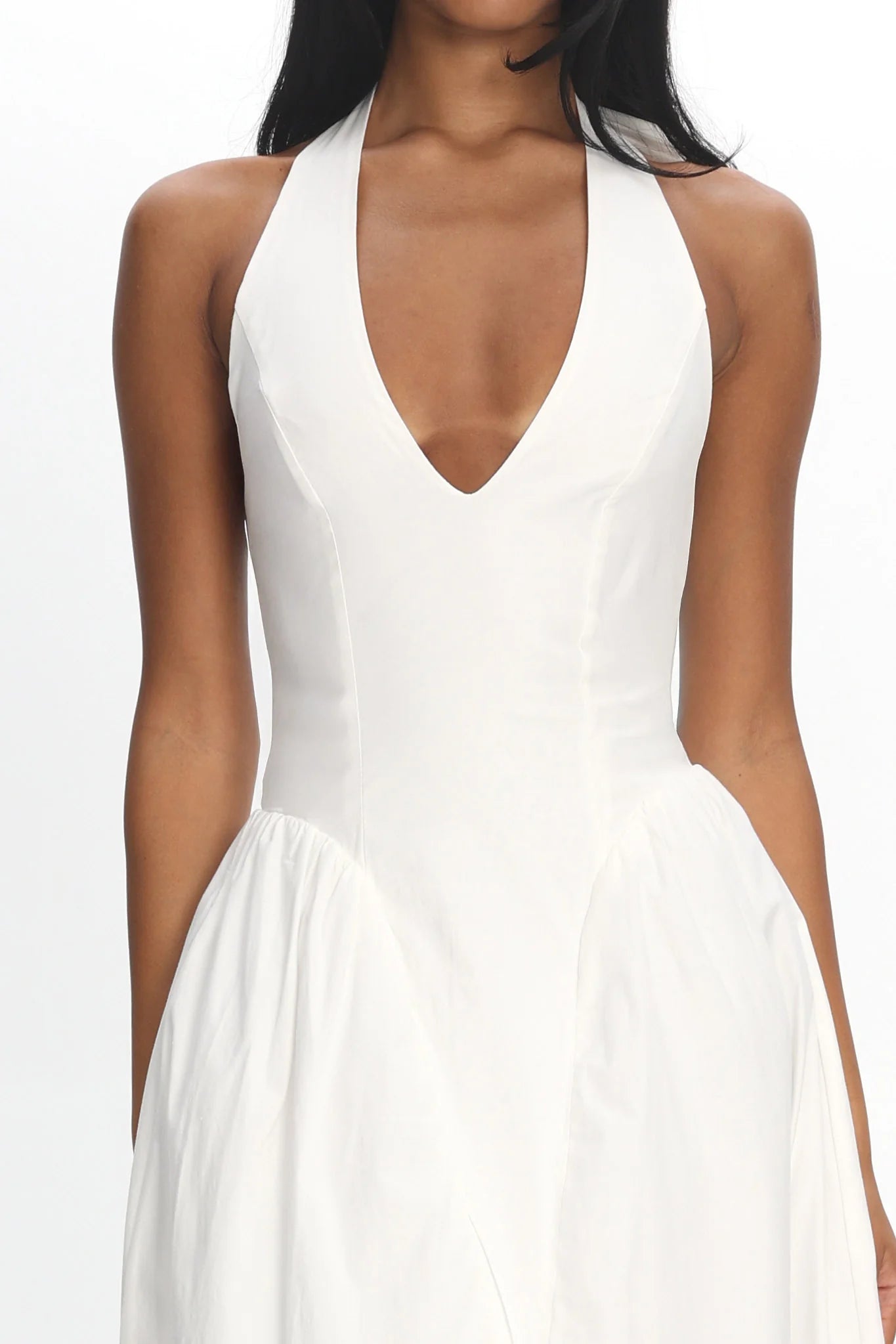 El Corazon Halterneck Maxi Dress Cream
