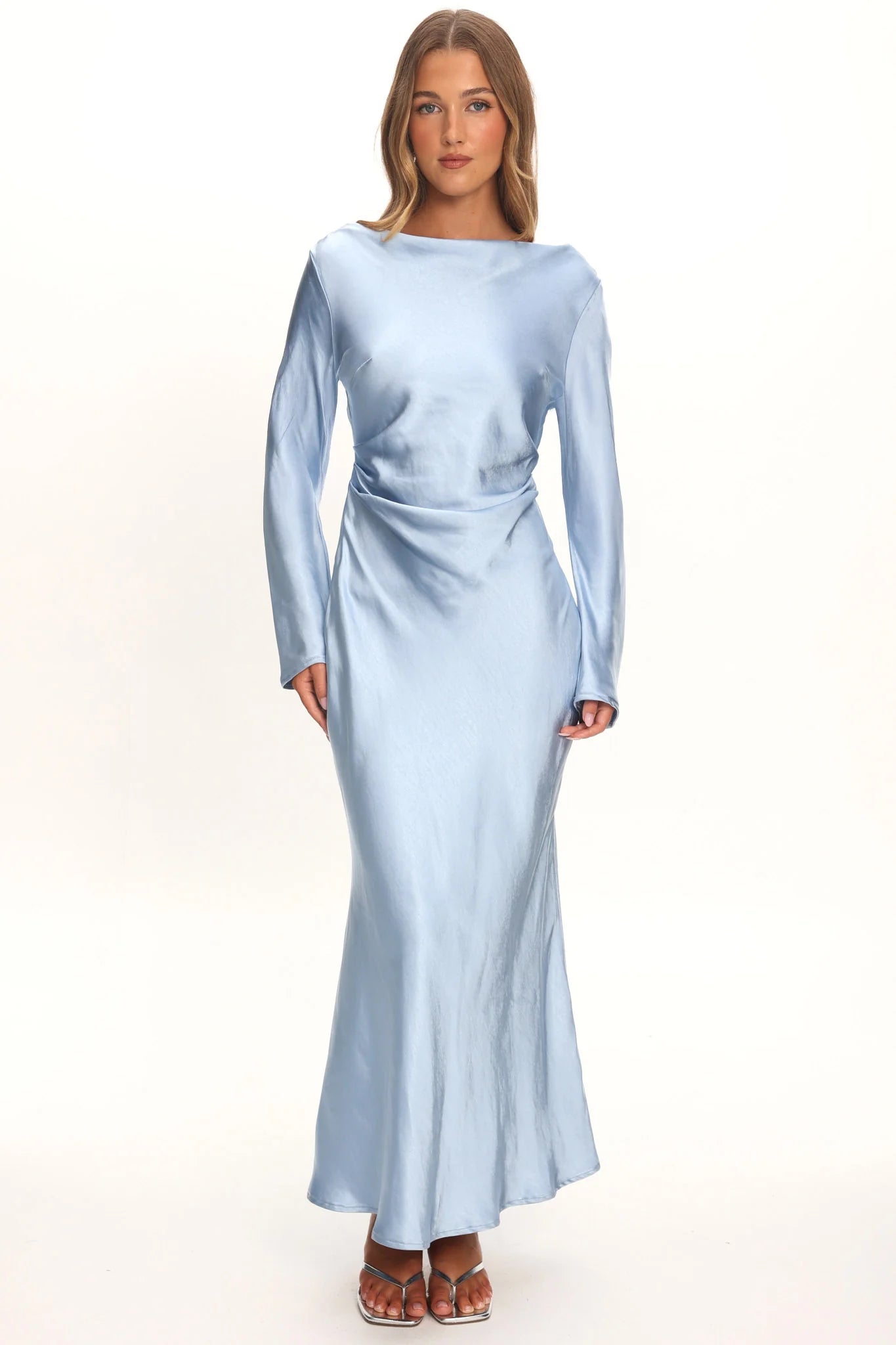 Loveland Cowl Back Midi Dress Ice