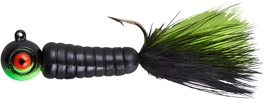 Lindy Fuzz-E-Grub Pre-Rigged Hair Tail Soft Grub 2 pack