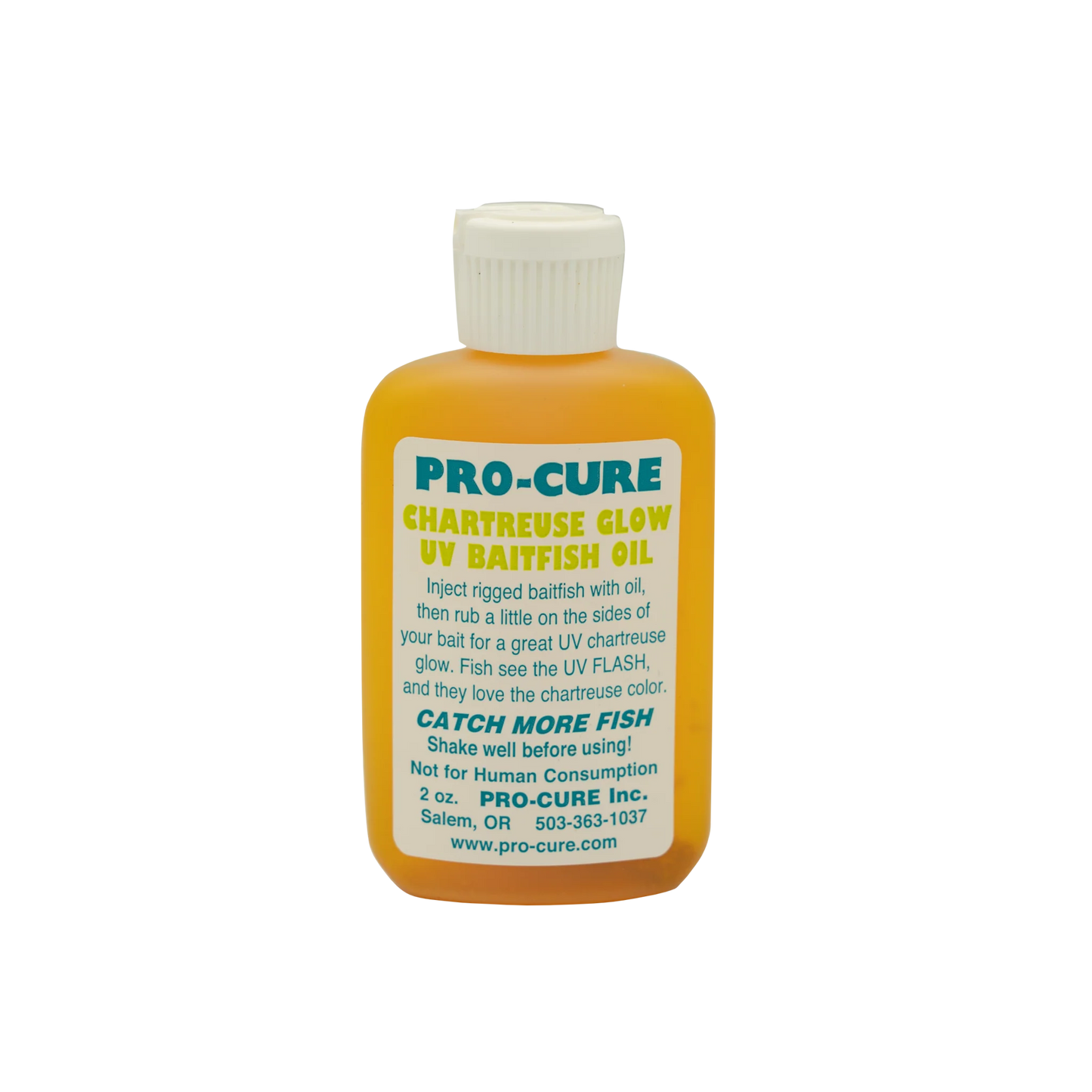 Pro-Cure Chartreuse Glow UV Baitfish Oil 2 oz.