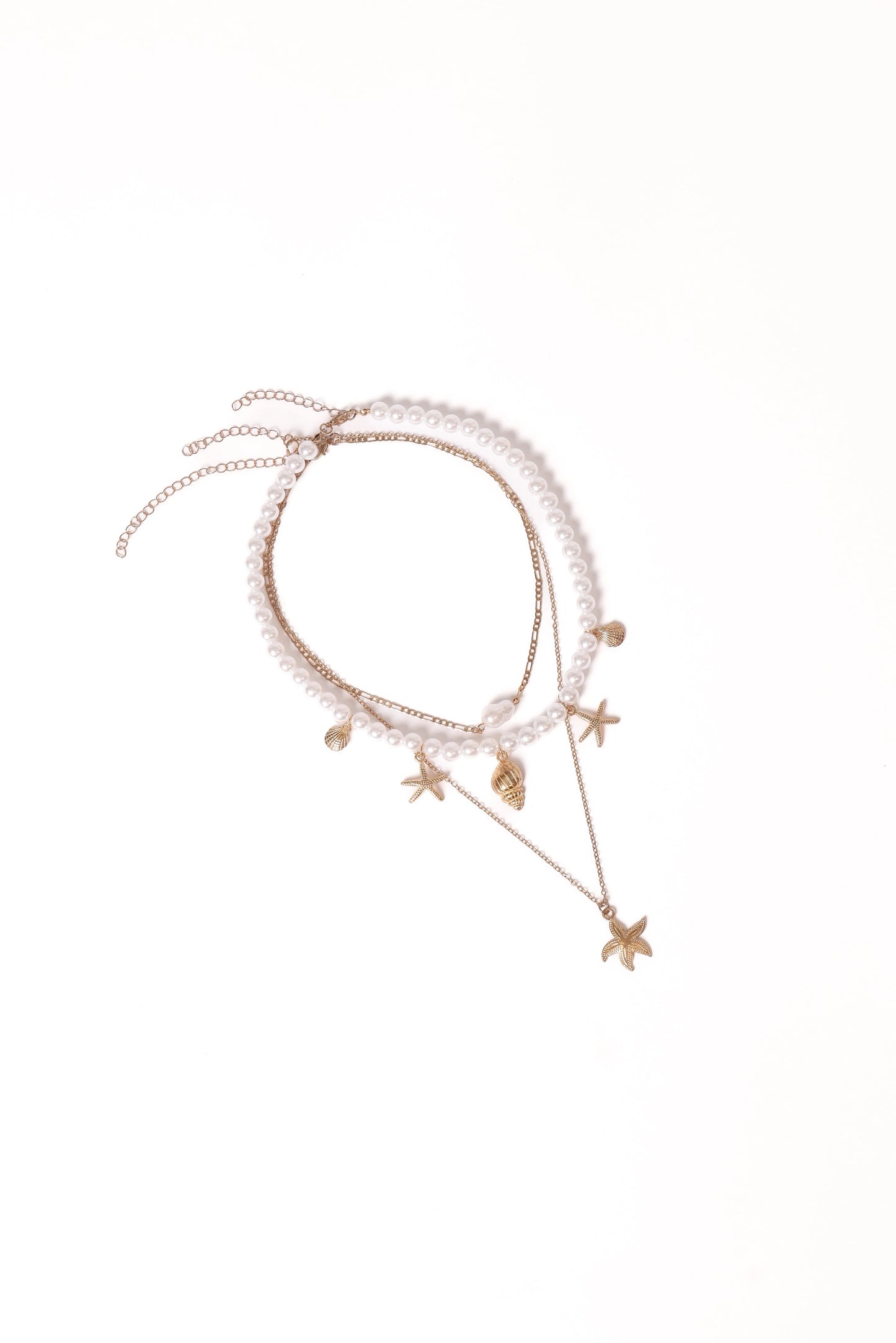 Riviera Necklace - Gold/Pearl