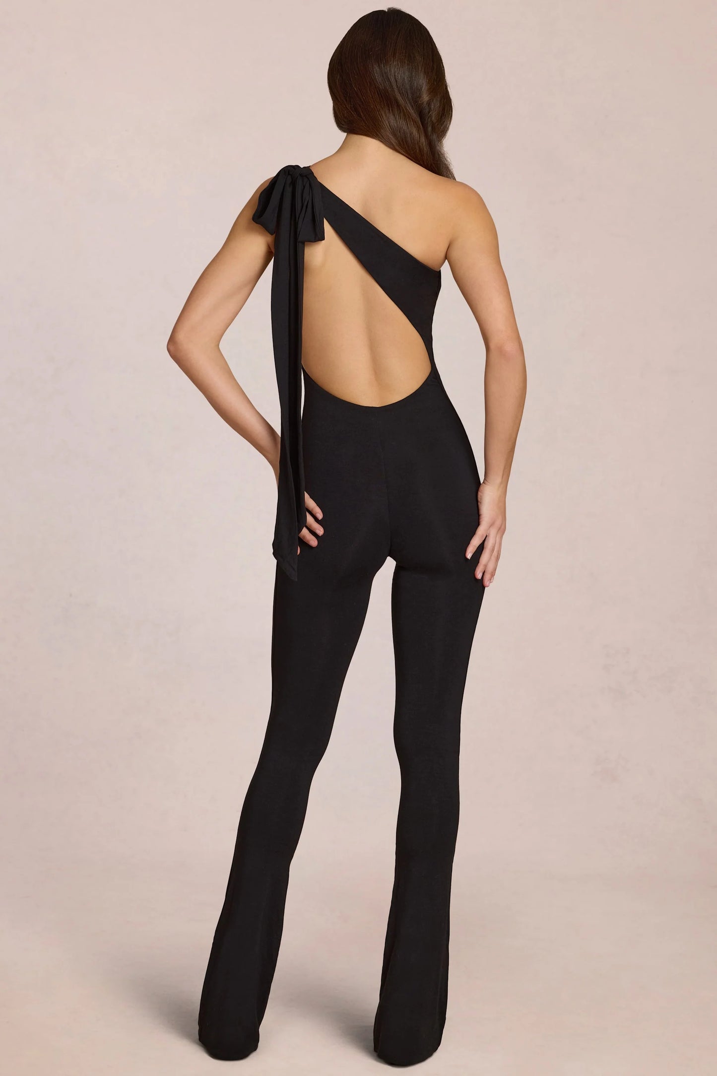 Modal One-Shoulder Jumpsuit in Black