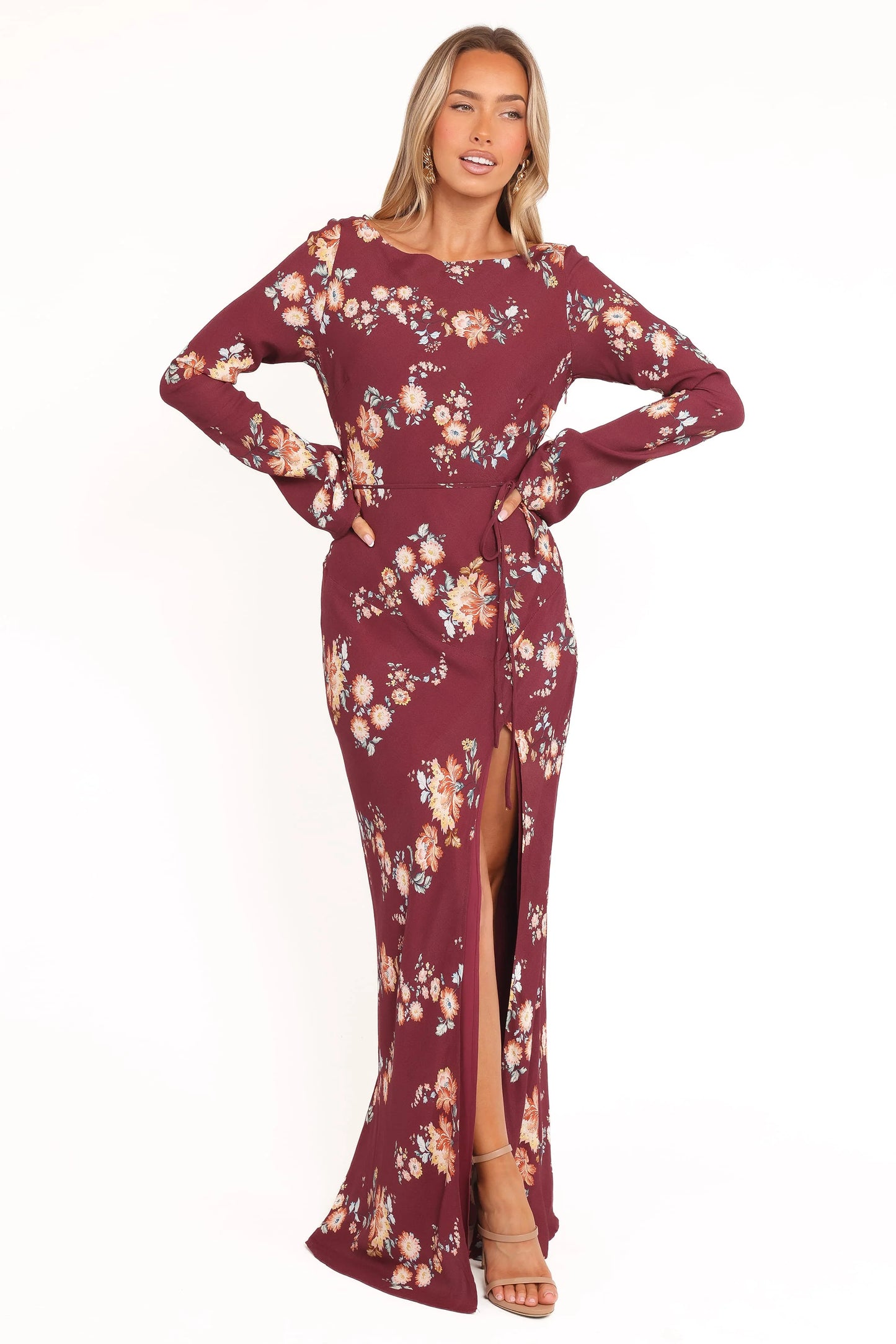 Alima Maxi Dress - Berry Floral