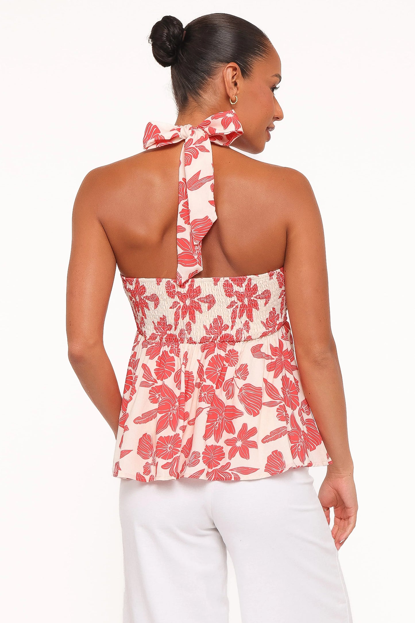Klara Halter Top - Red Floral