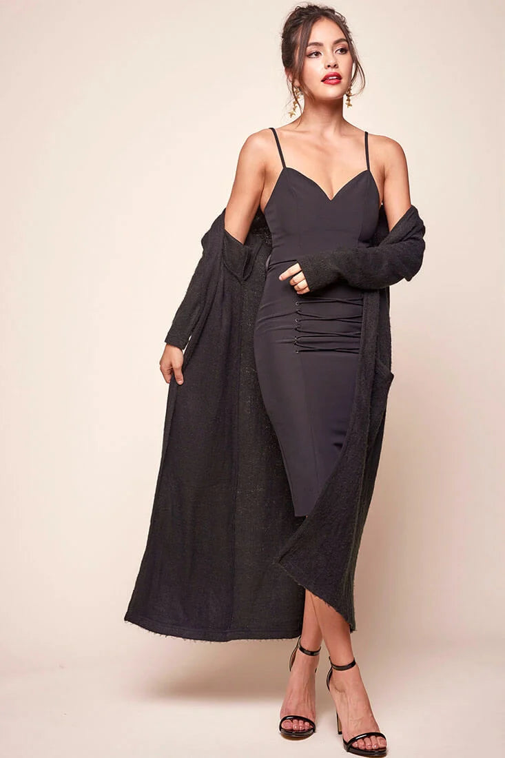 Brookhaven Cafe Long Sleeved Cardigan Black