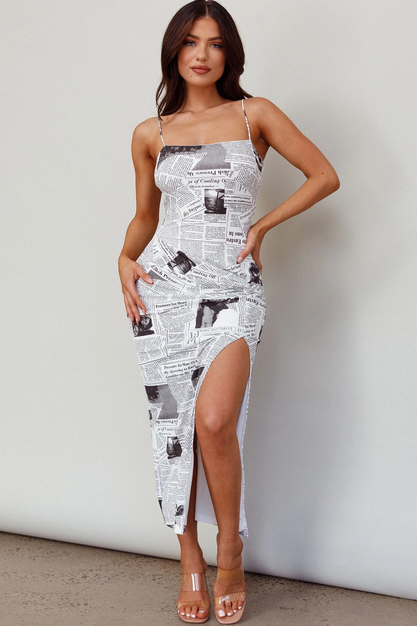 Comme Ci, Comme Ca Strapless Midi Dress White