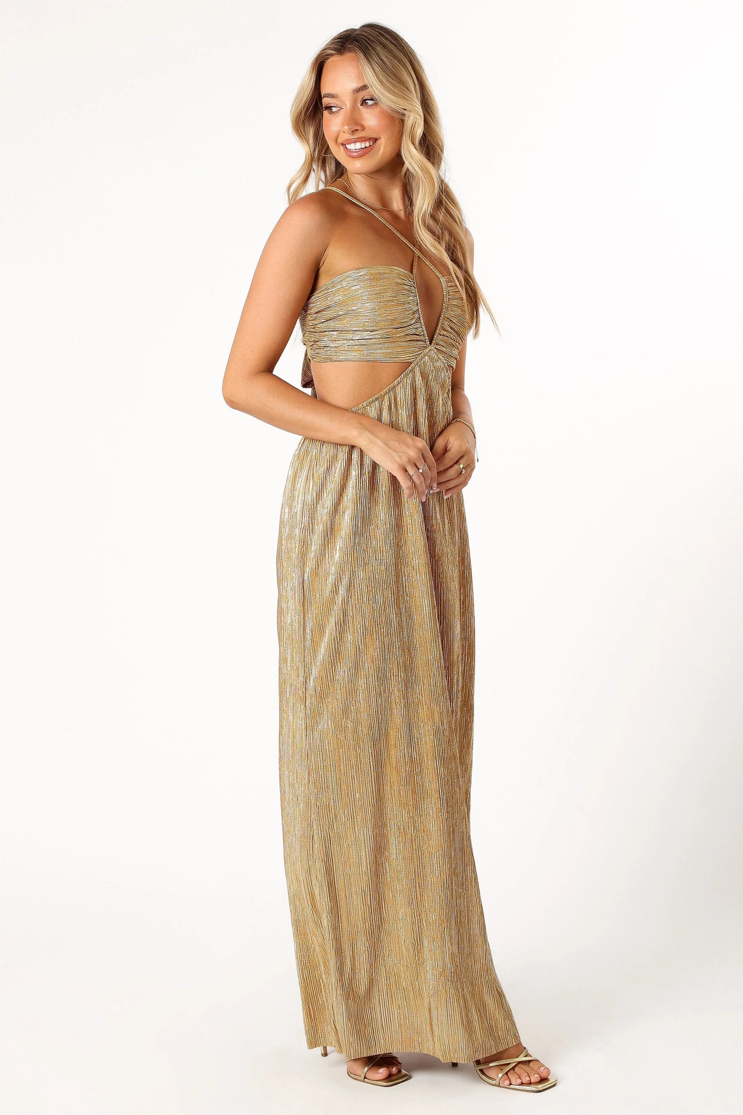 Beyz Midi Dress - Gold