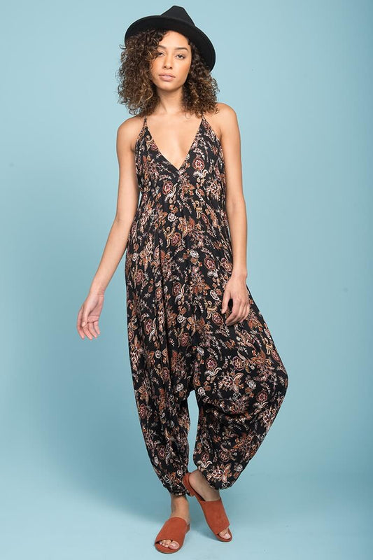 Annalee Floral Print Boho Jumpsuit