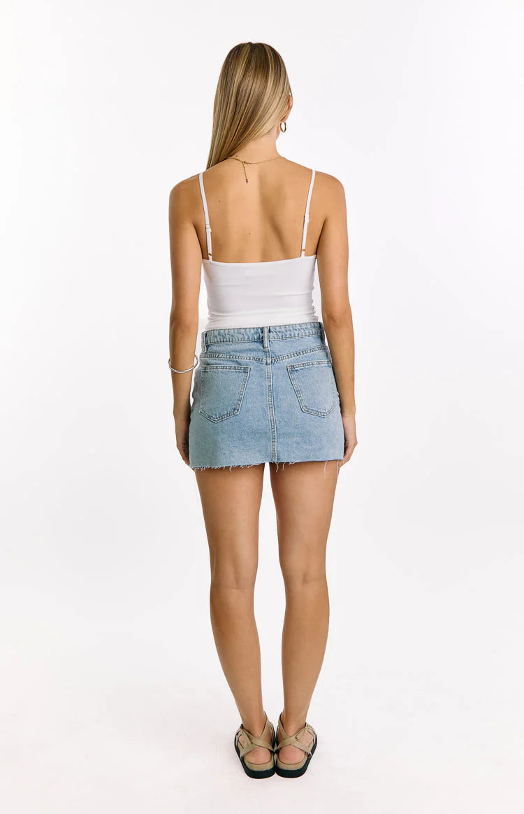Mallorie White Beaded Top