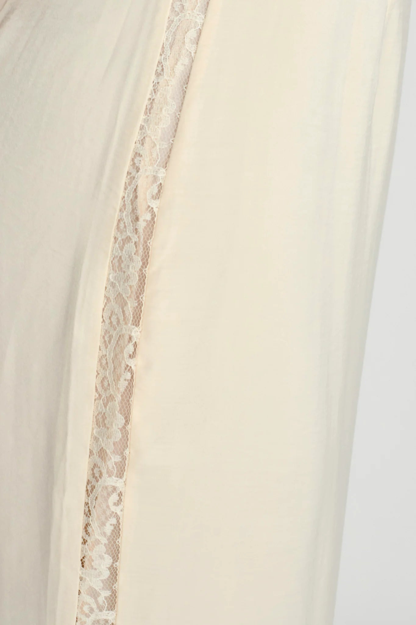 Pammy Lace Trim Maxi Skirt Oyster