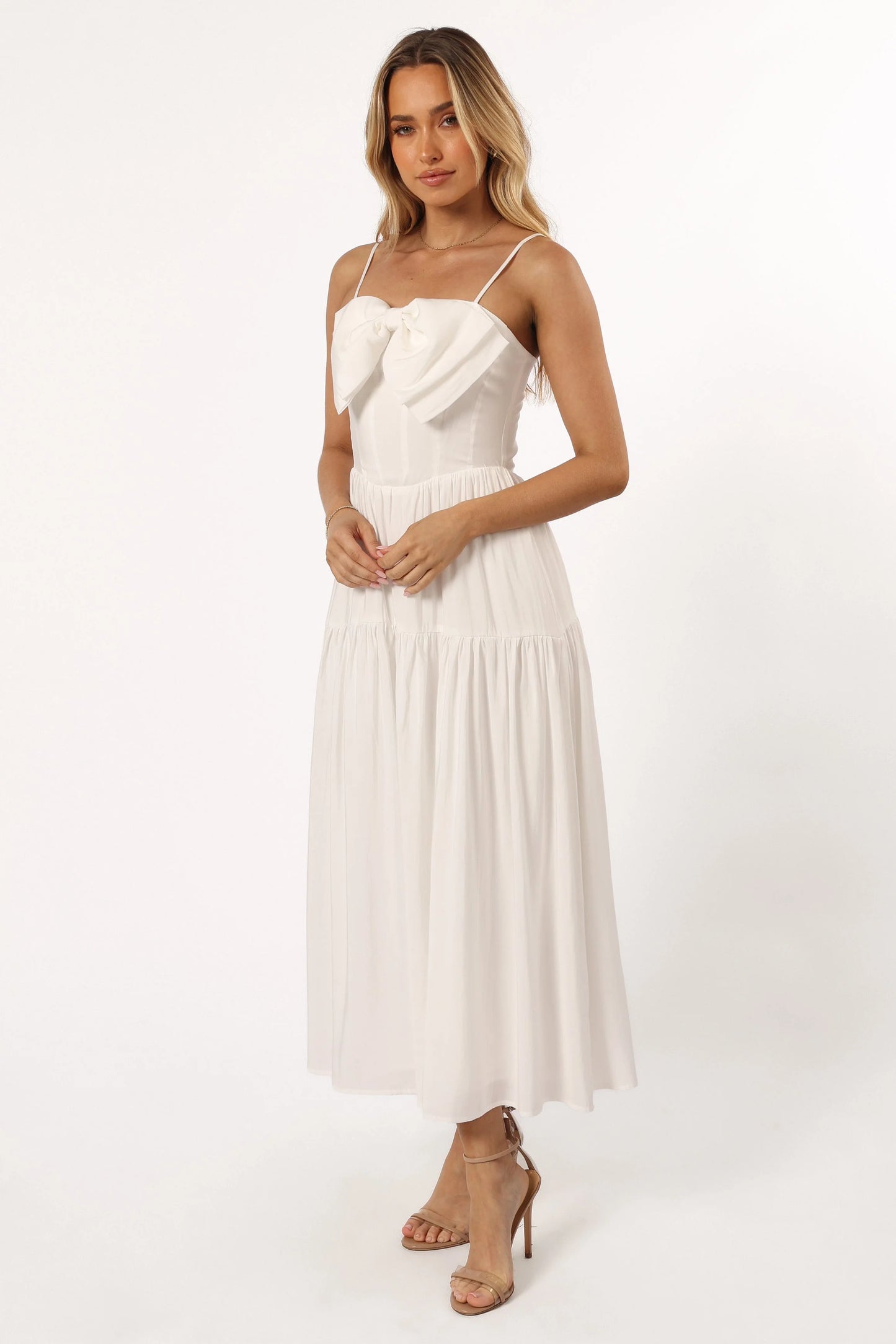 Maeve Midi Bow Dress - Ivory