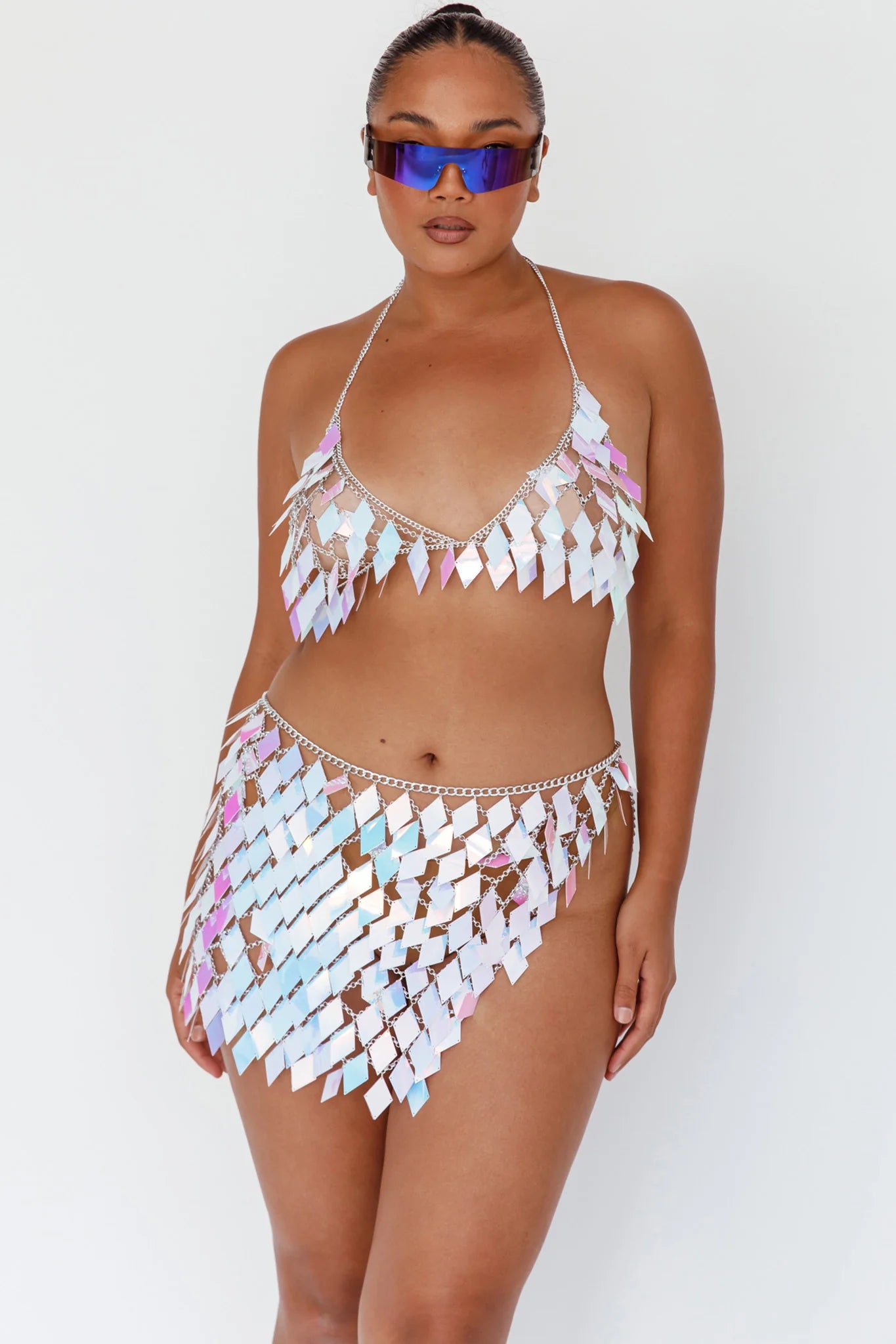 River Festival Shiny Sequins Top (Top Only)