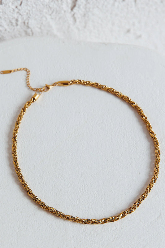 Prana Twist Chain Necklace Gold