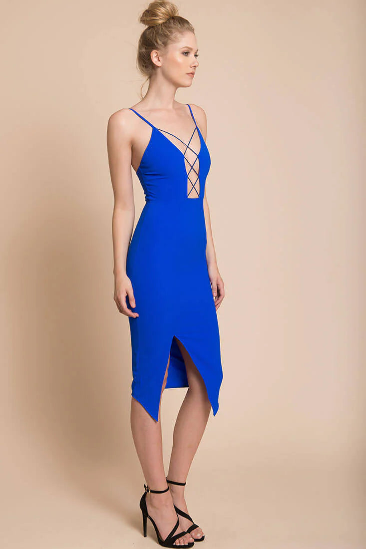 Nora Bodycon Dress Electric Blue