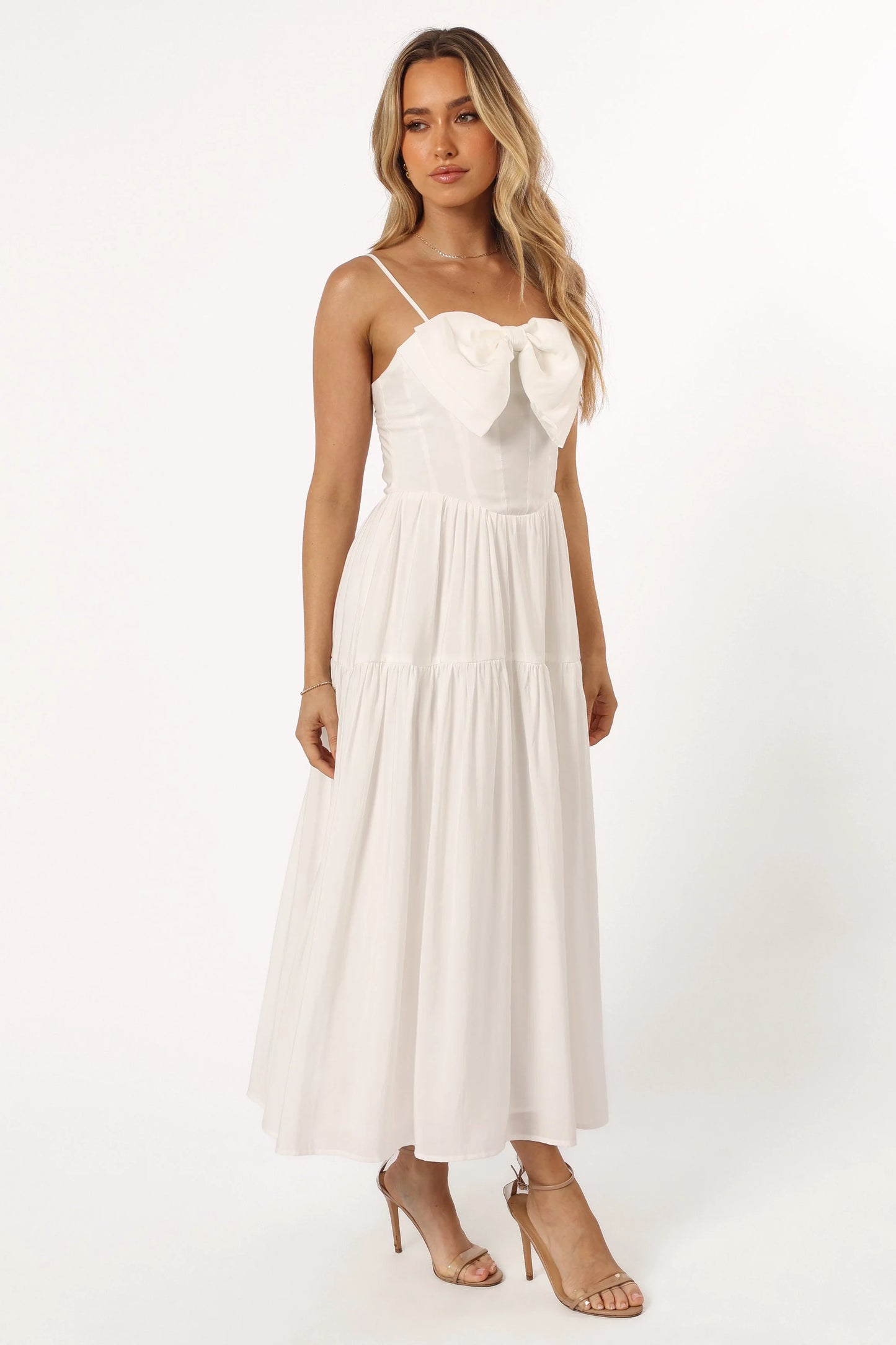 Maeve Midi Bow Dress - Ivory