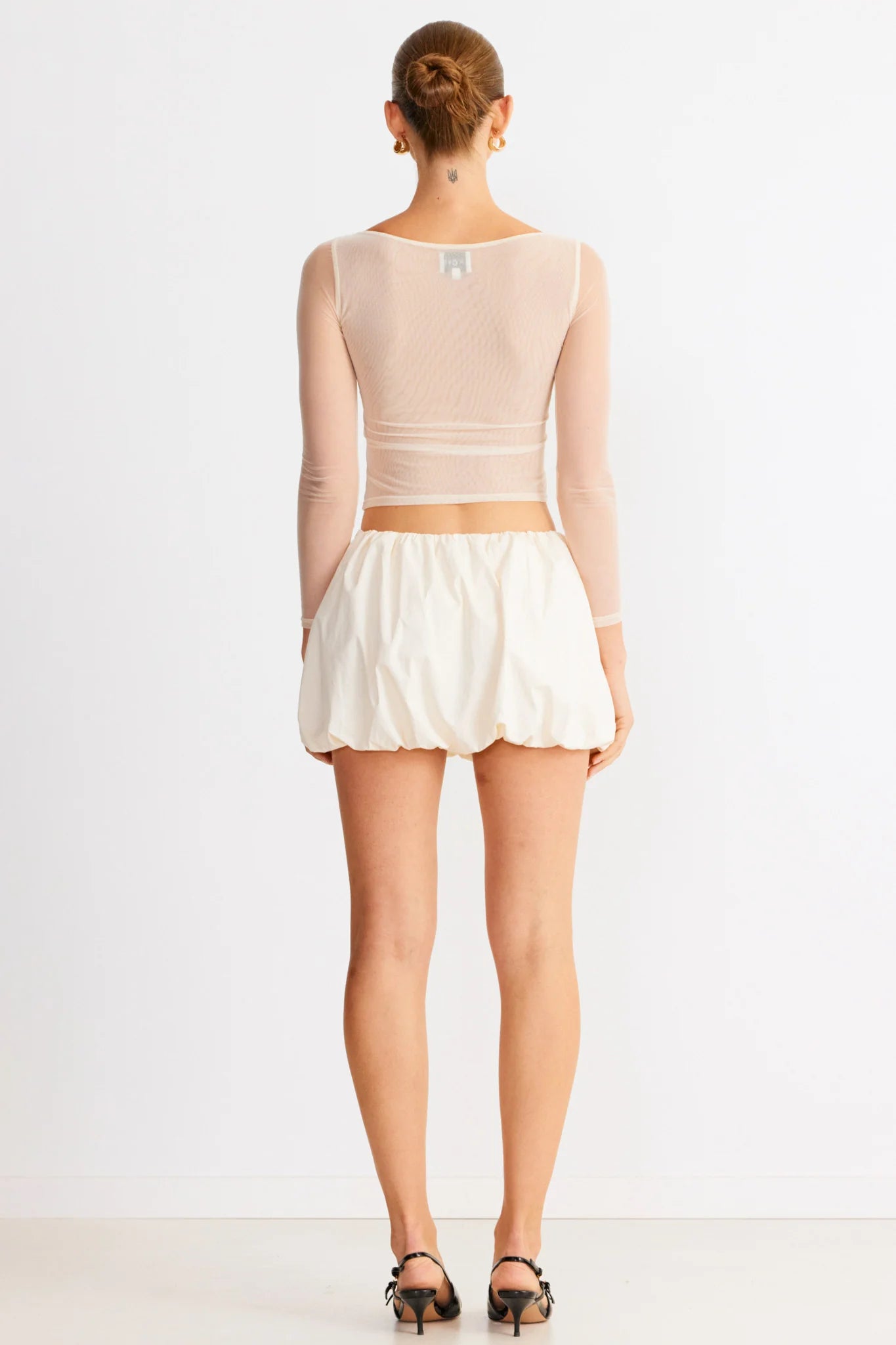 SNDYS Freja Bubble Skirt Chalk