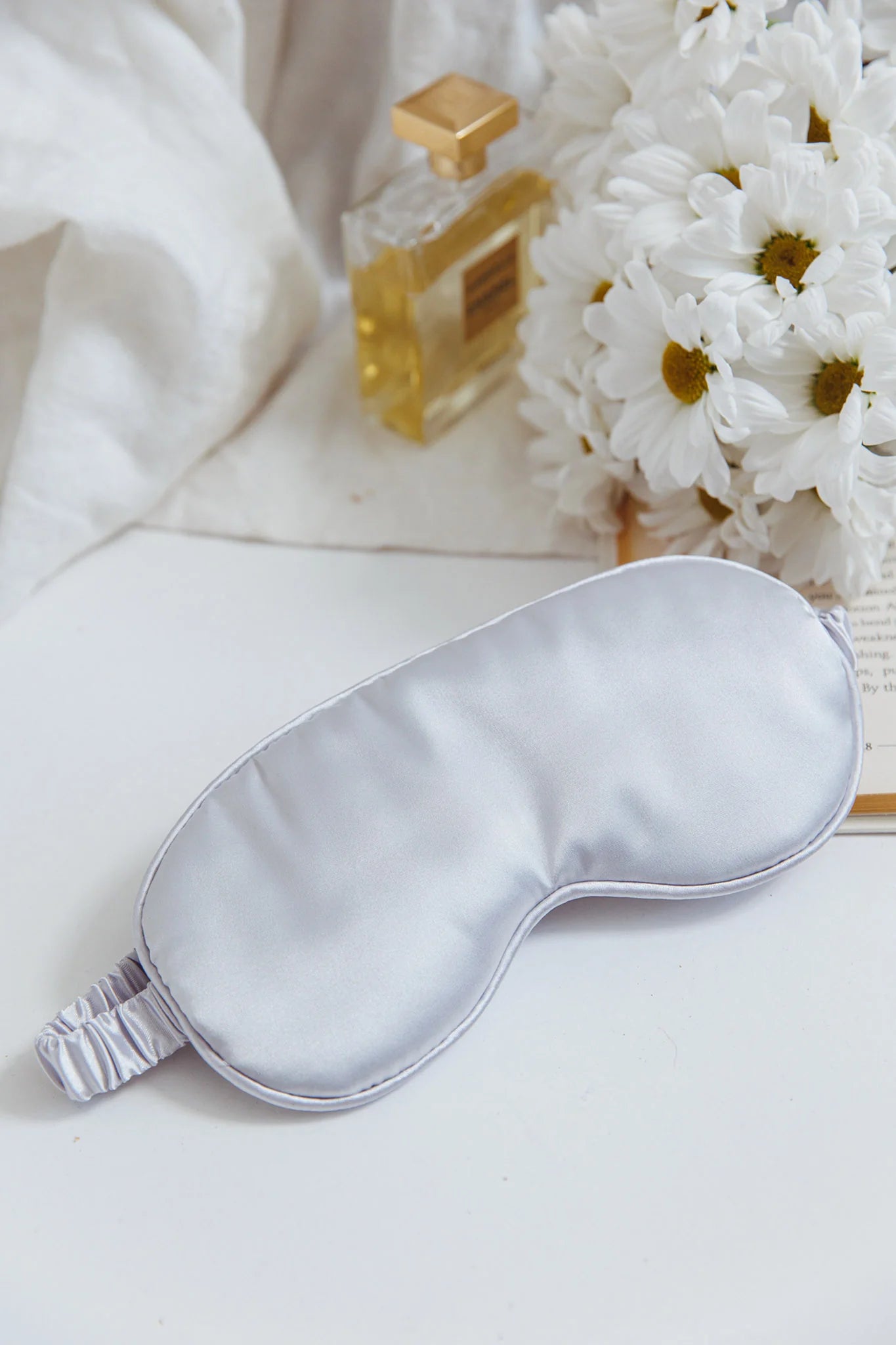 Sweet Dreams Satin Eye Mask Silver