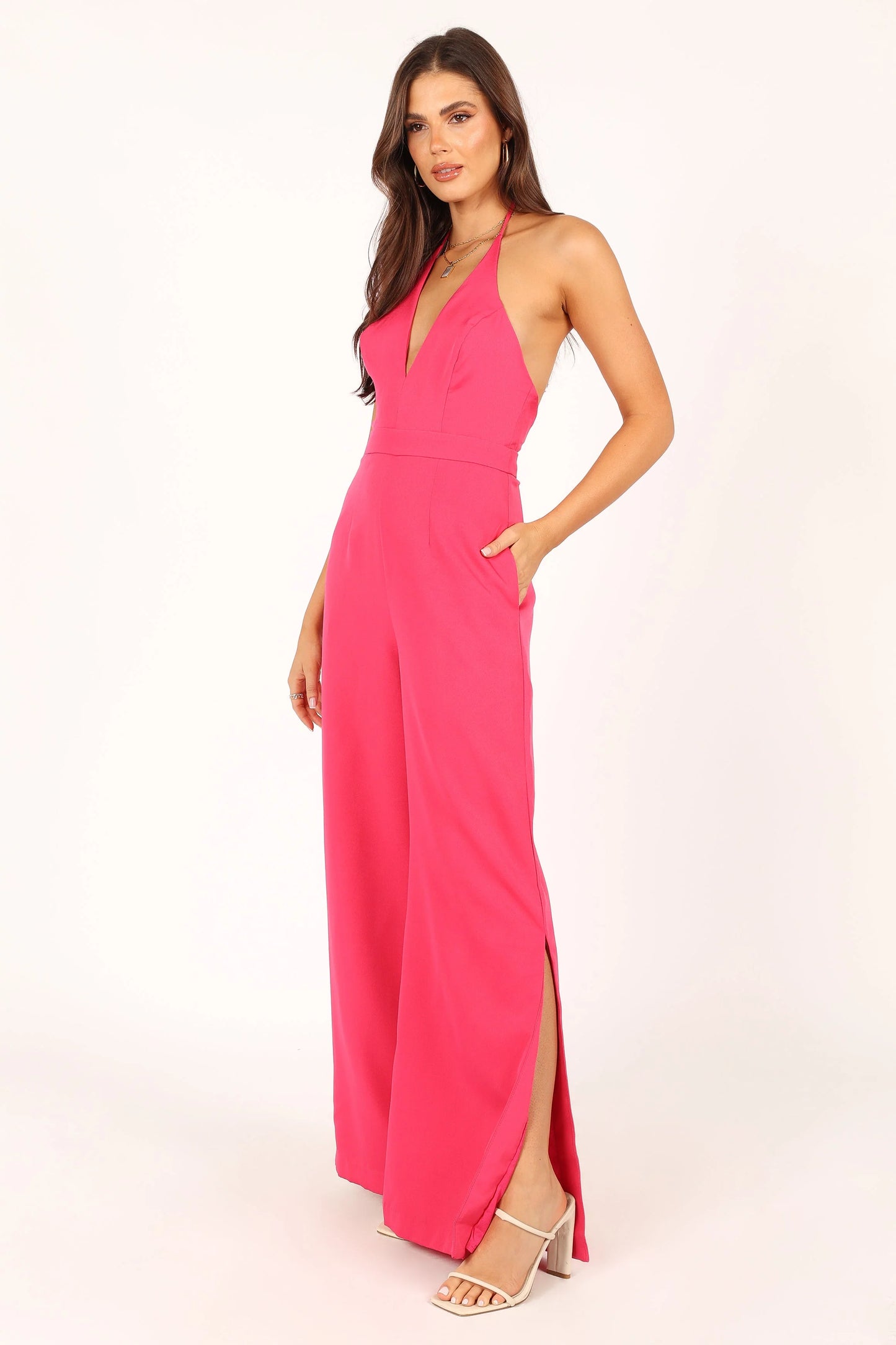 Rumi Wide Leg Jumpsuit - Hot Pink