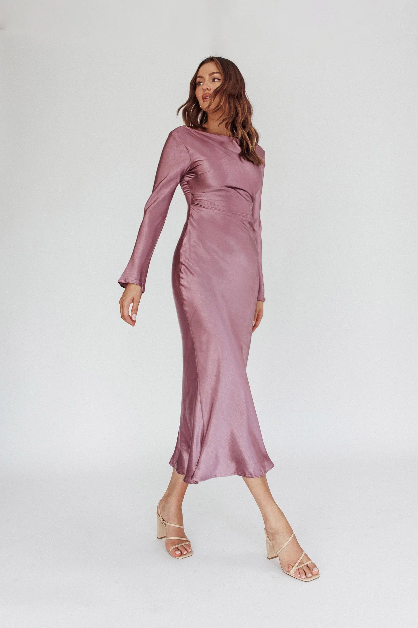 loveland cowl back midi dress Loveland Cowl Back Midi Dress Navy