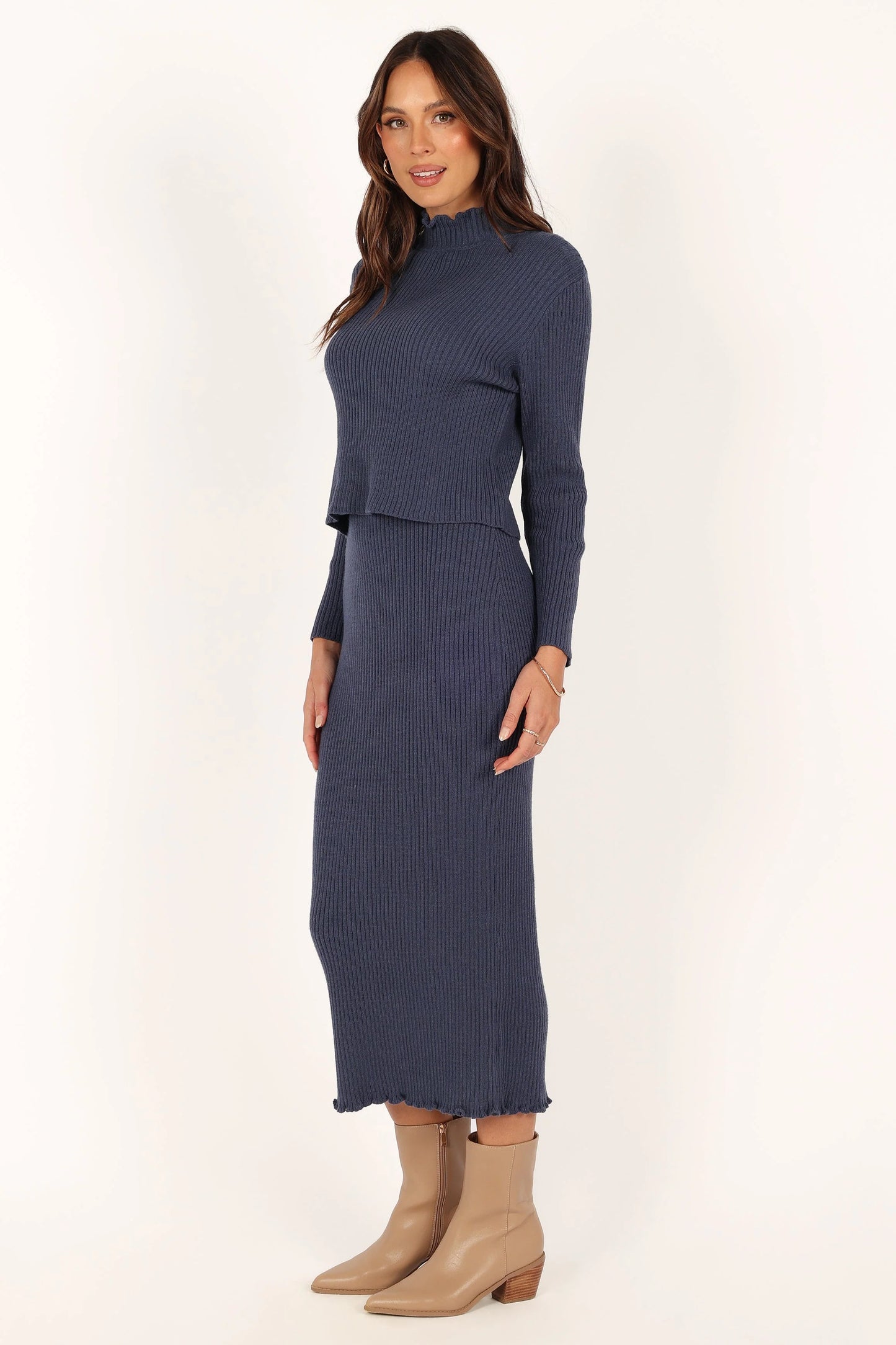 Payton Knitted Set - Navy