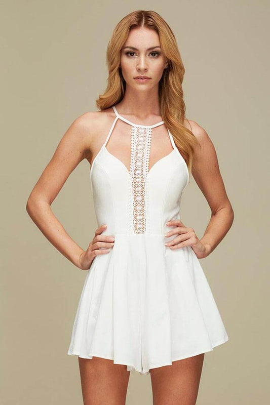 Wanderlust Sexy Club Romper White