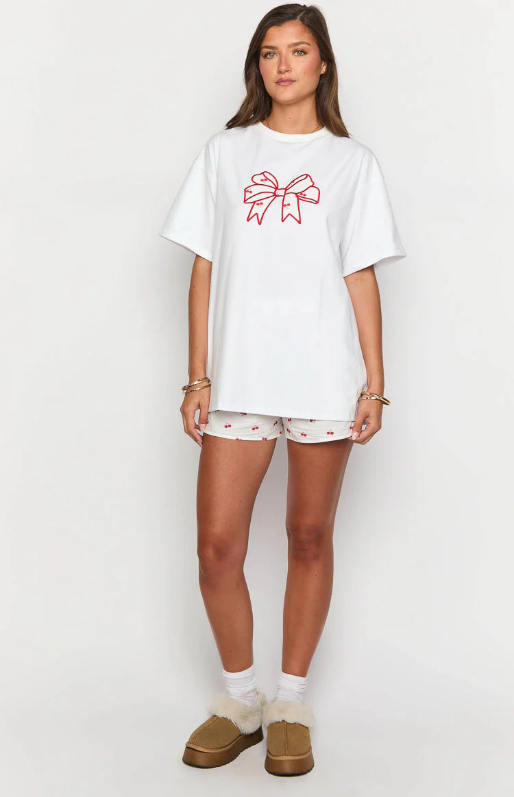 Arnie Bow White Tee
