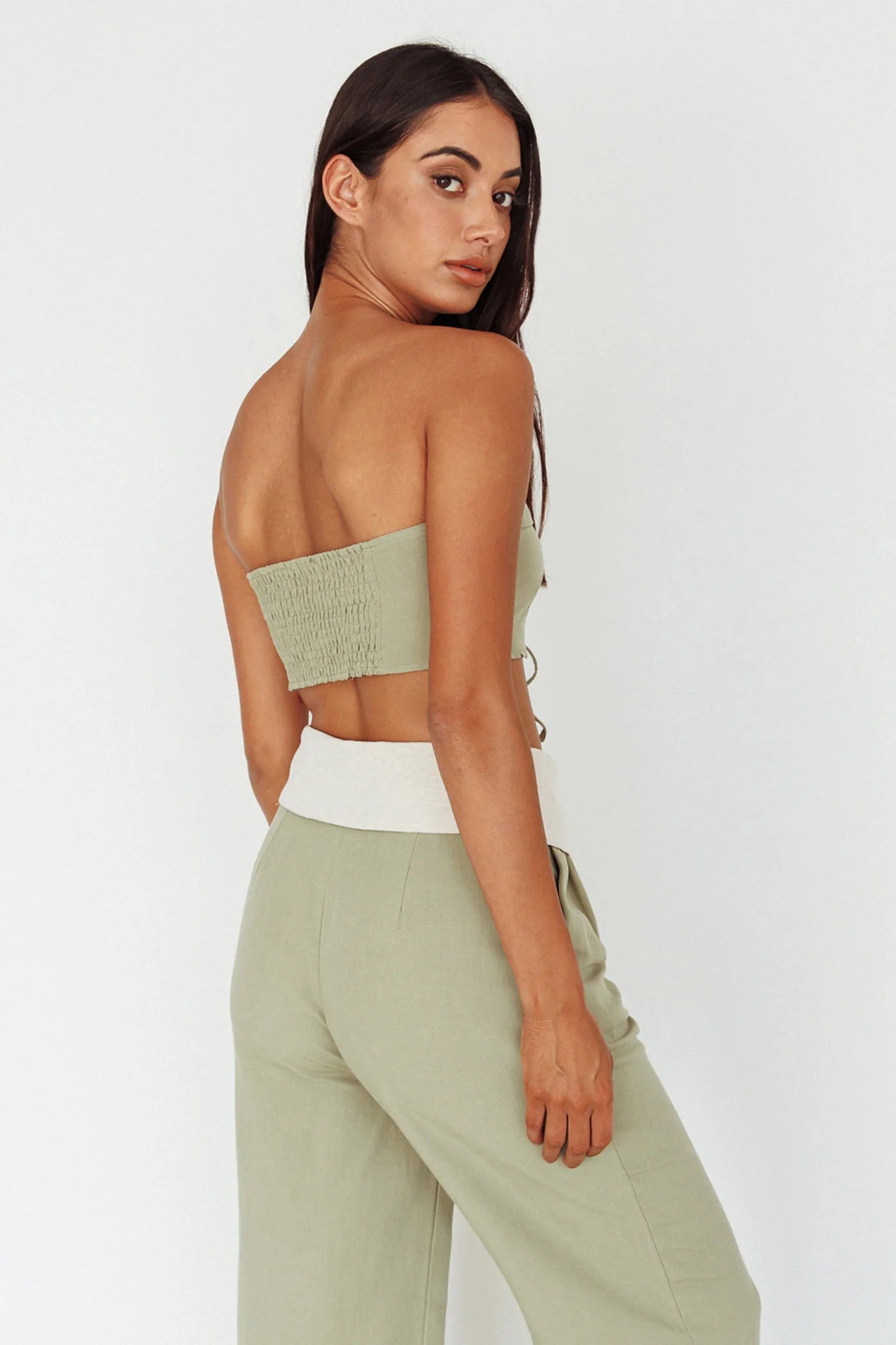 East Village Foldover Pants Sage
