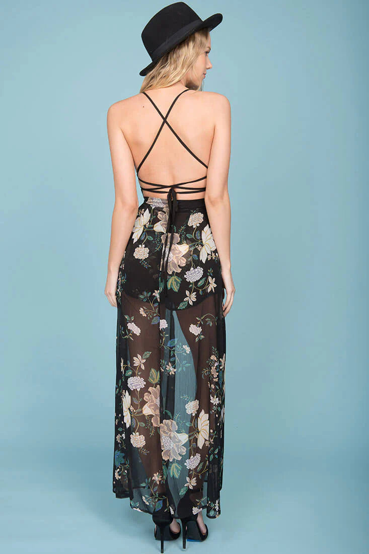 Savanah Maxi Romper Black