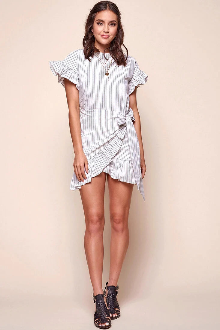 Lulu Frilly Summer Dress White