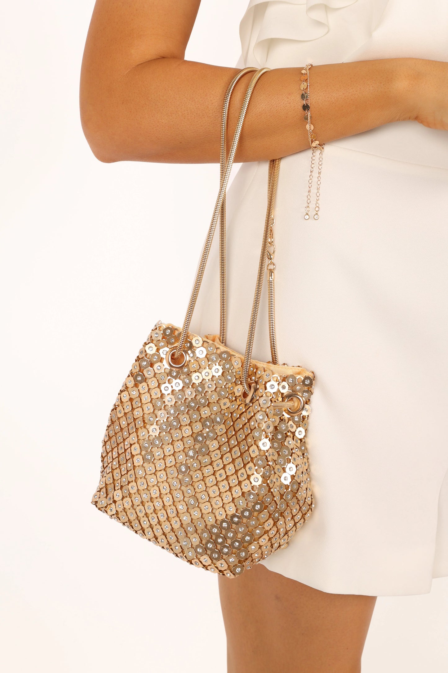 Valentina Embellished Bag - Gold