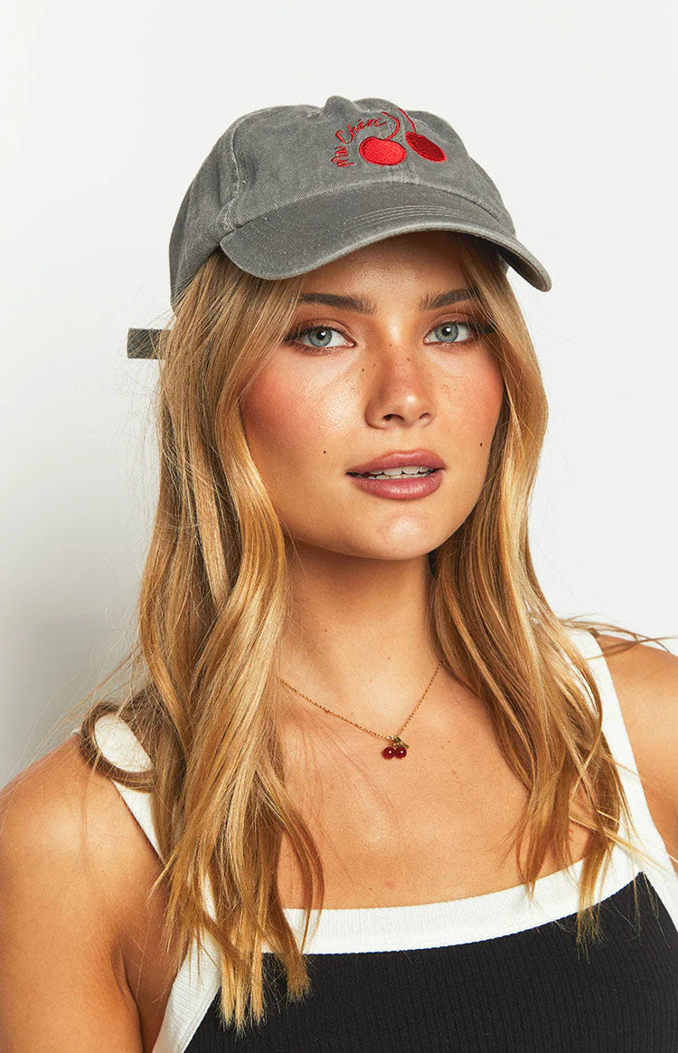 Ma Cheri Black Washed Cap