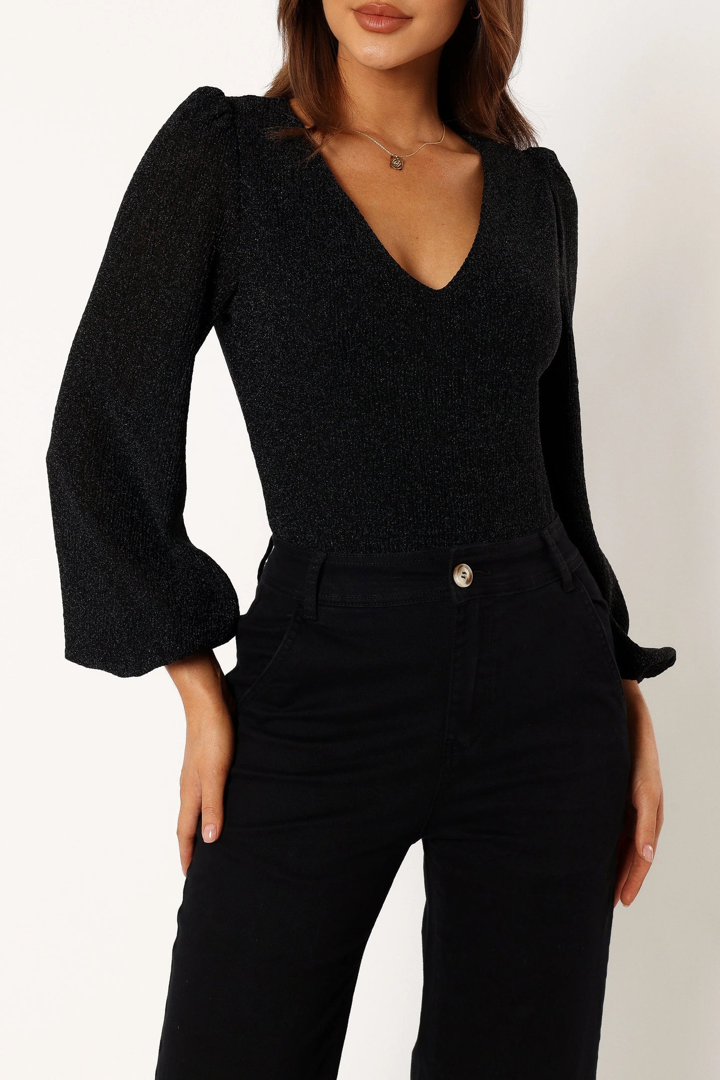 Wander Long Sleeve Bodysuit - Black