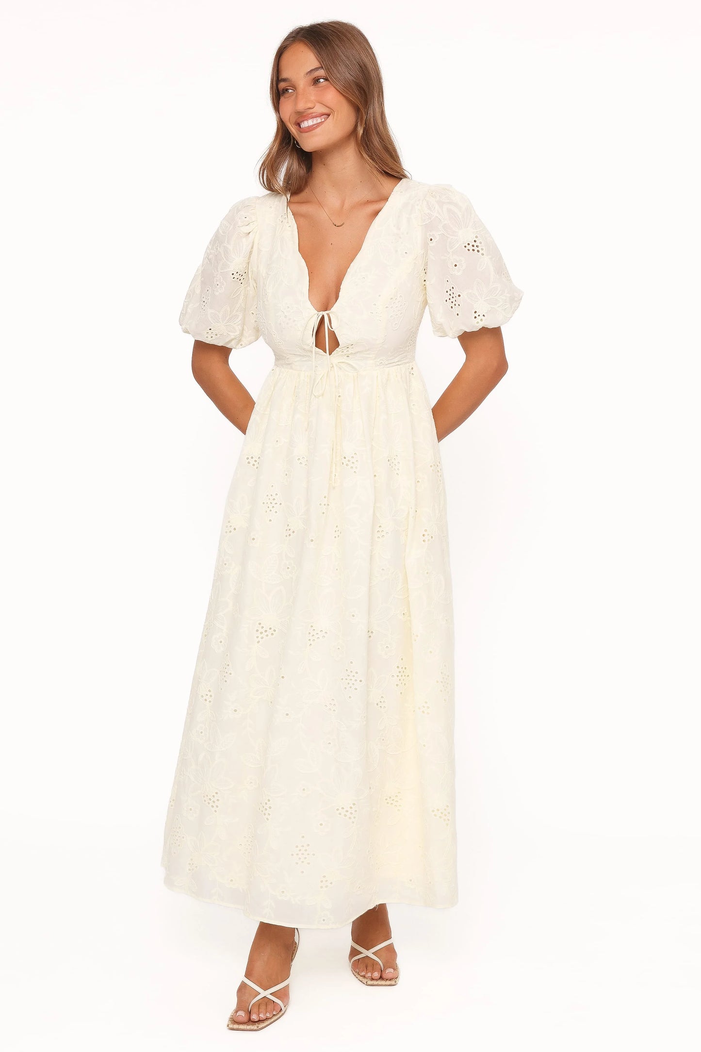 Karla Maxi Dress - Butter Yellow Broderie