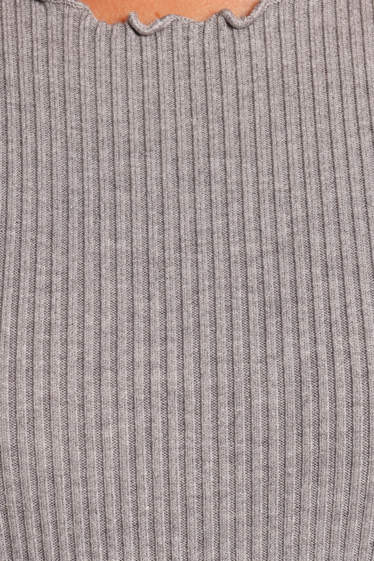 Kya Short Sleeve Knit Top - Light Grey