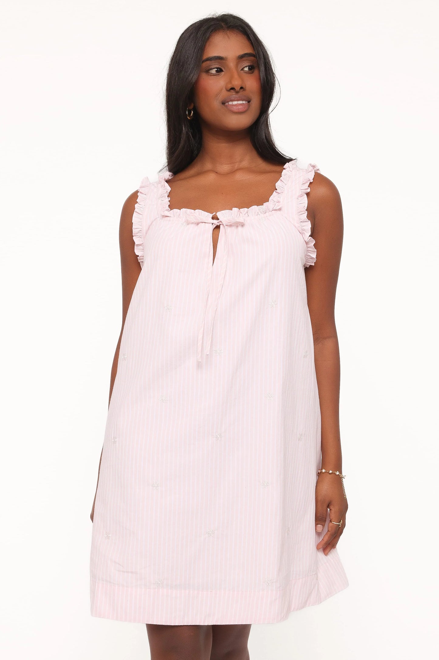 Olivienne Mini Dress - Pink Stripe
